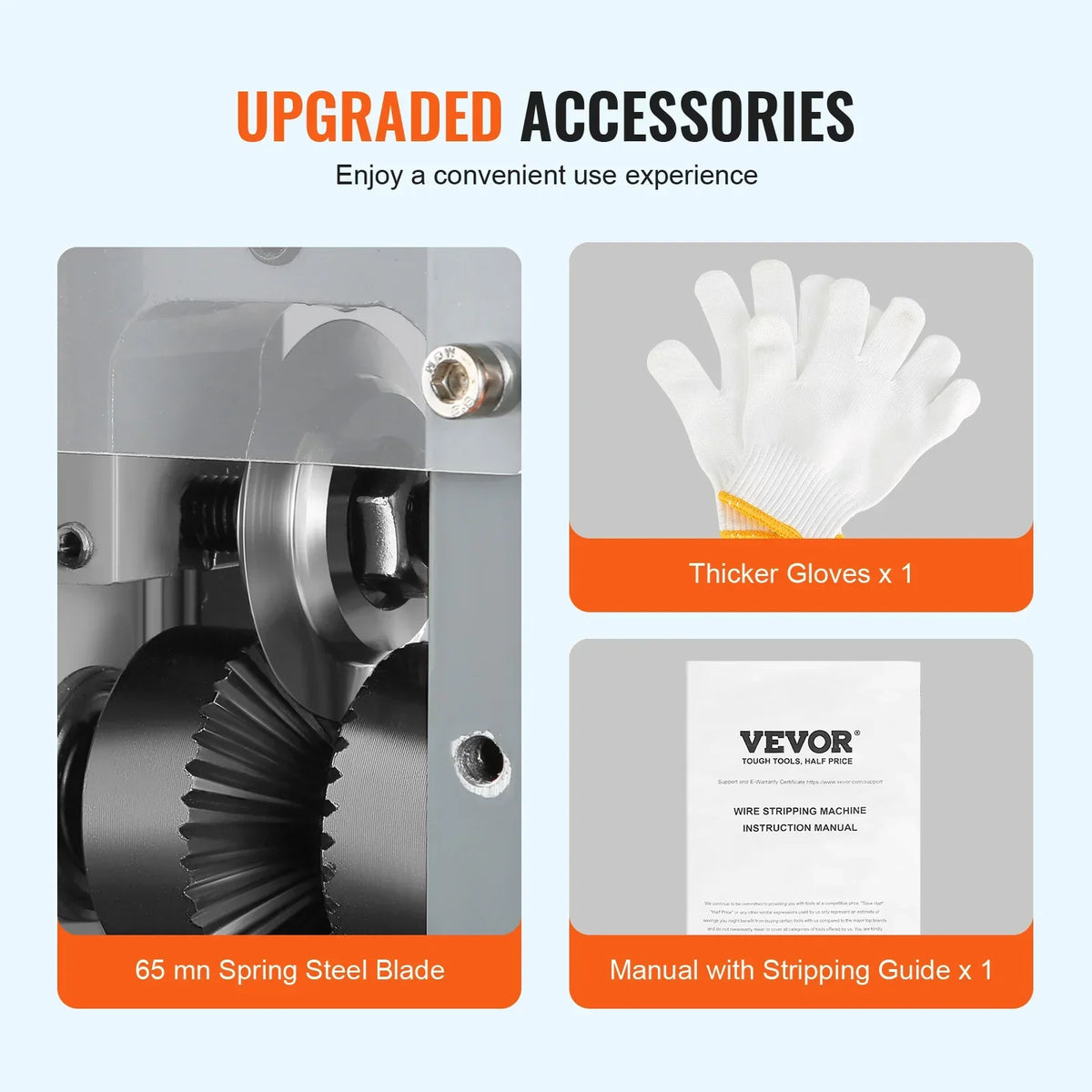 Wire Stripper Electric Wire Stripping Machine Cable Stripper 180W 3 Feeding Holes Wire Peeler Scrap Copper Recycling