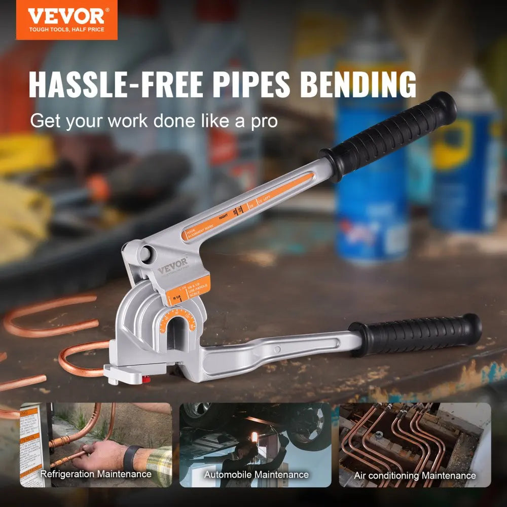 Pipe Tube Bender 3 in 1 Manual Copper Tube Bending Aluminum Pipe Bender Tool for HVAC Air Conditioning Refrigerator Repair