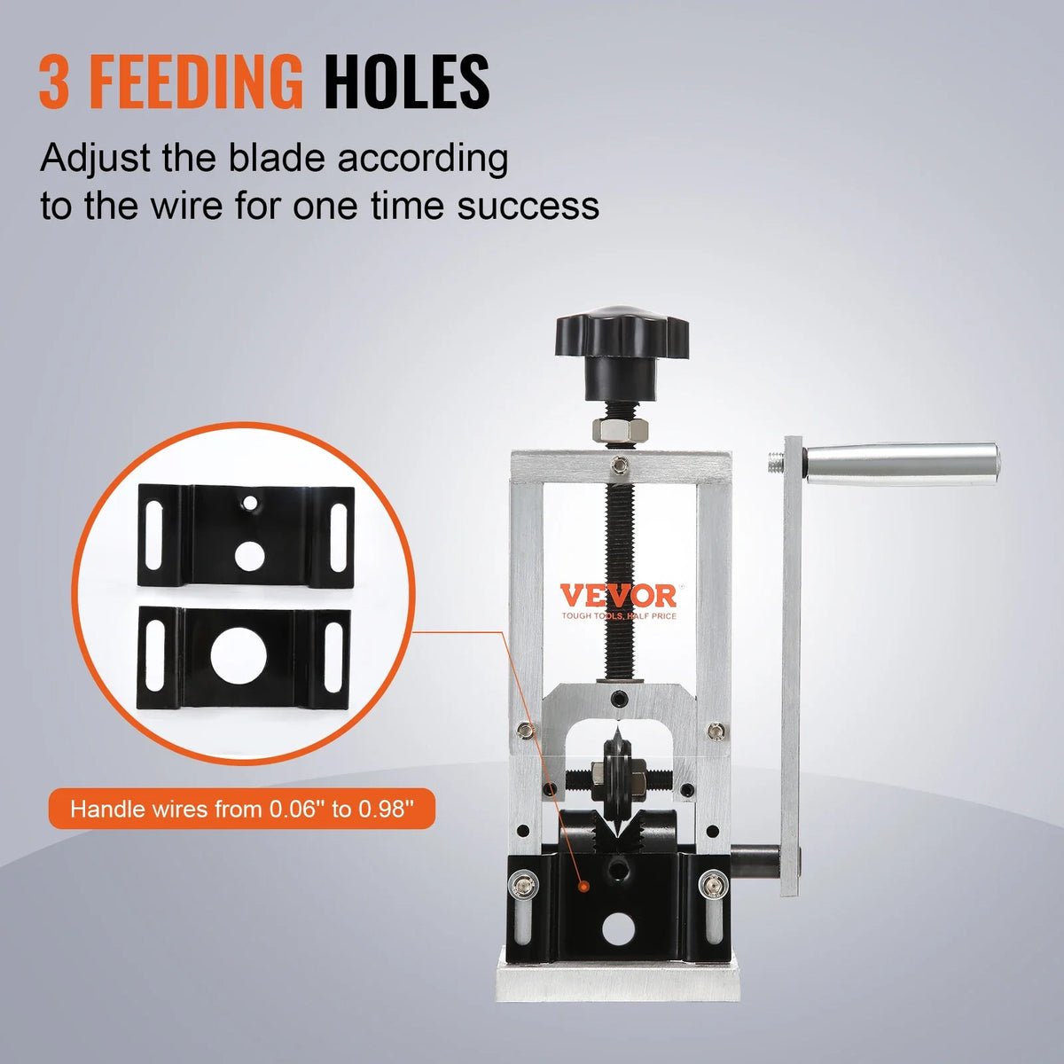 Manual Wire Stripping Machine Copper Stripper 0.06''-1.18'' Portable Aluminum Wire Peeler for Cable Scrap Copper Recycling