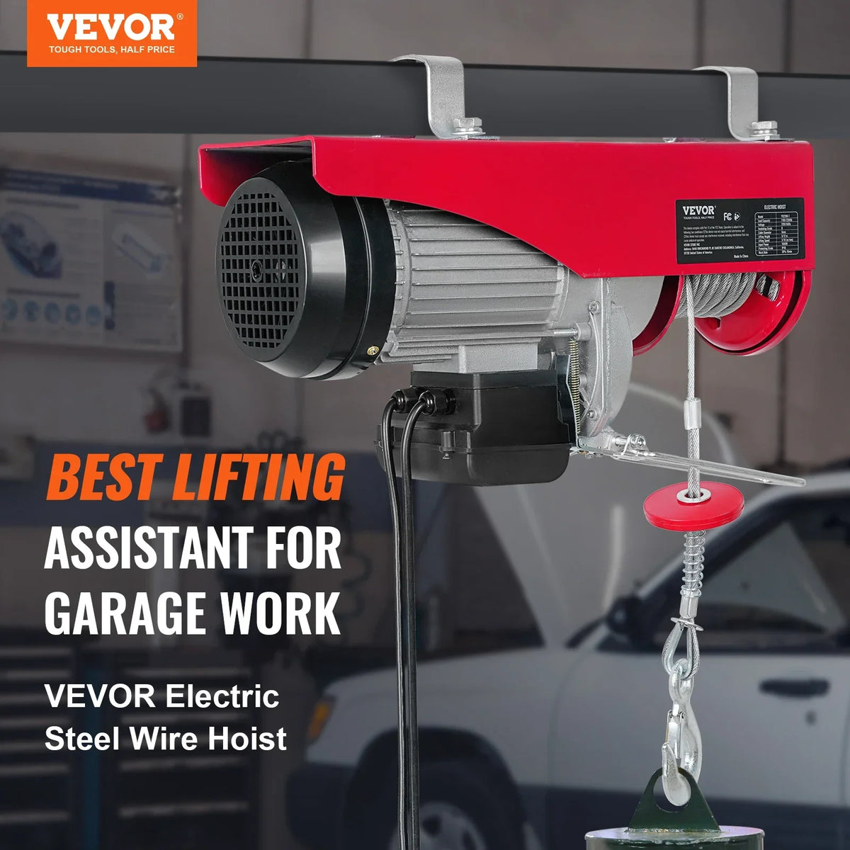 Electric Hoist 200-1000kg with Wired/Wireless Remote Control Lifting Crane Cable Hoist Winch for Boat Car Garage Elevator