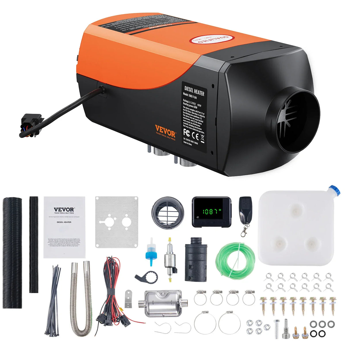 12V Diesel Heater with Remote Control and LCD Display, Rapid Heating for RV Trailer Camper Van Boat And Indoors