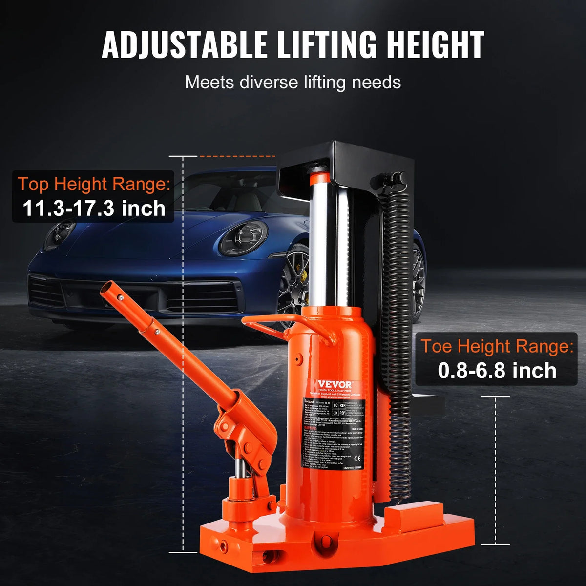 5 Ton On Toe Toe Jack Lift 10 Ton On Top Lift Capacity Machine Jack Air Hydraulic Claw Jack for Machinery Industry
