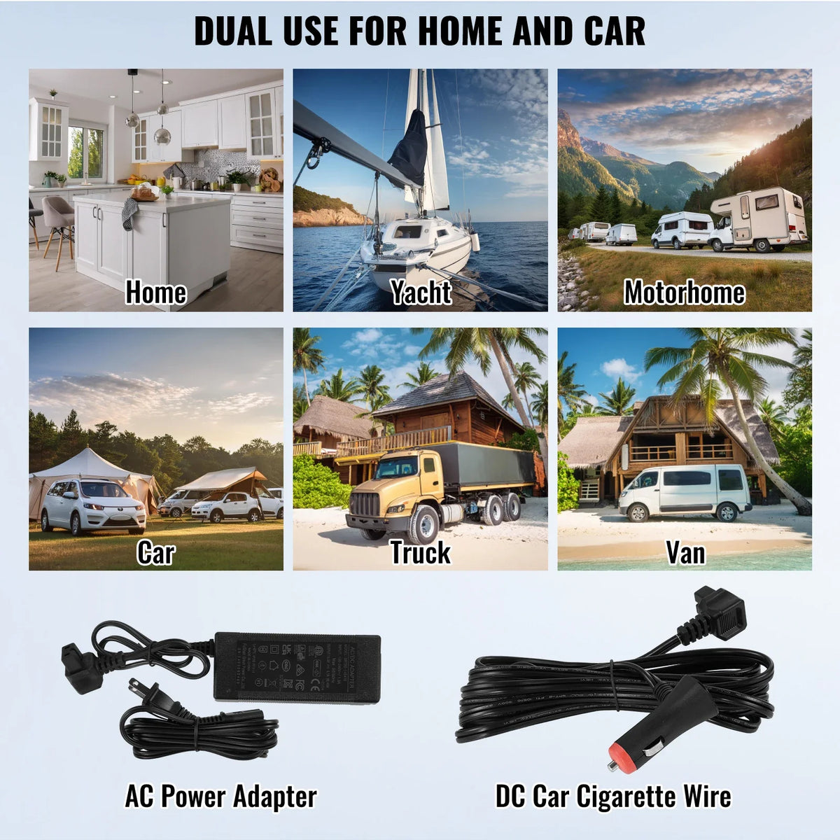70L Car Refrigerator, 12V Car Fridge, Single Zone Portable Freezer, -4℉-68℉, 12/24V DC and 100-240V AC Compressor Cooler