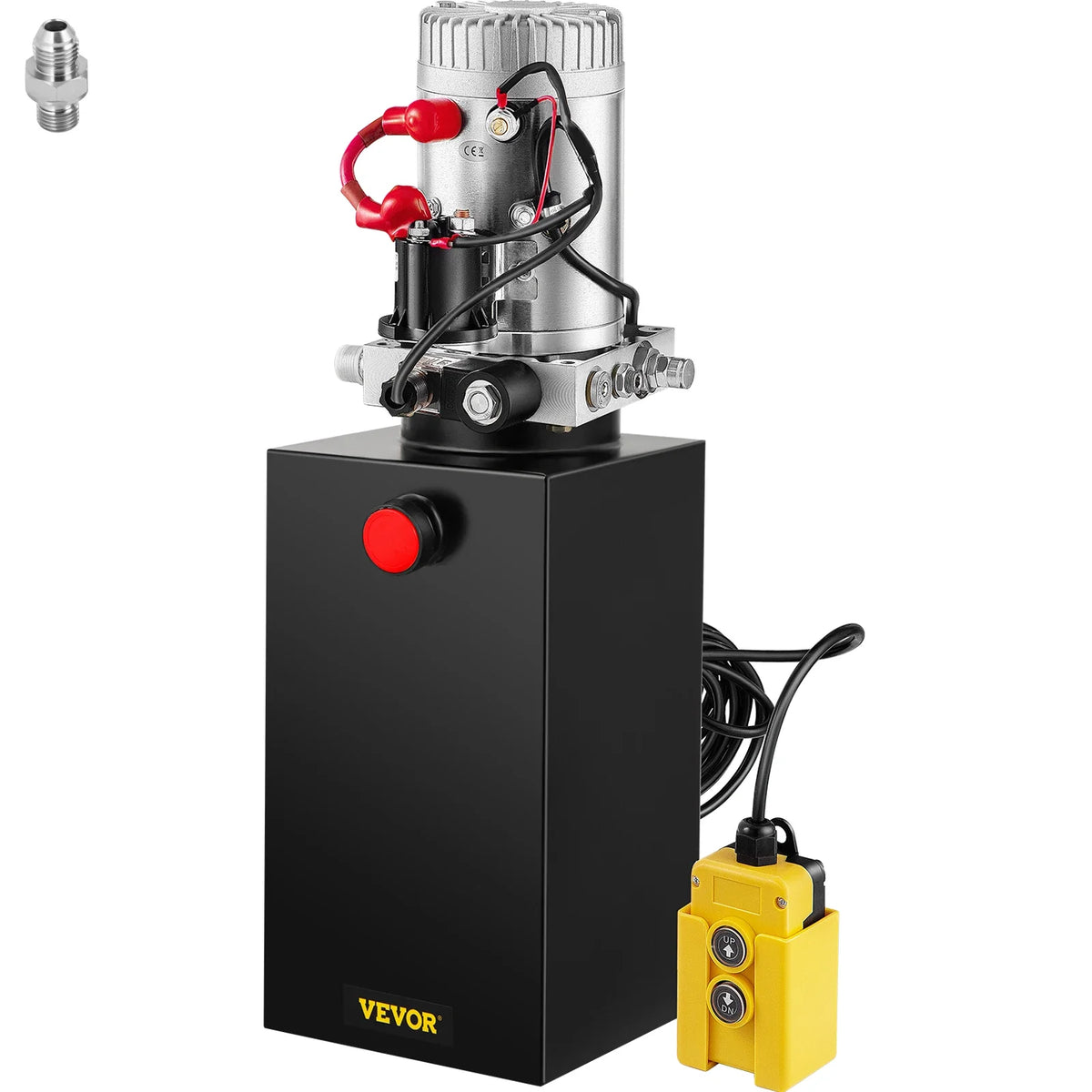 Hydraulic Pump 10 Quart Hydraulic Power Unit Single Acting Dump Trailer Pump 2 GPM Flow Rate 3200PSI Max Relief Pressure