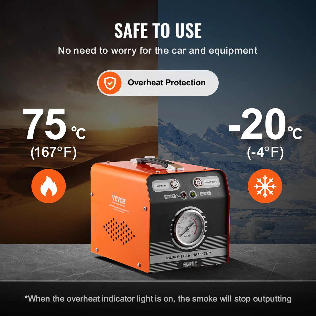 Automotive Smoke Machine Leak Detector Dual-Mode Diagnostic Leak Detector for Vacuum Fuel Pipeline System Testing