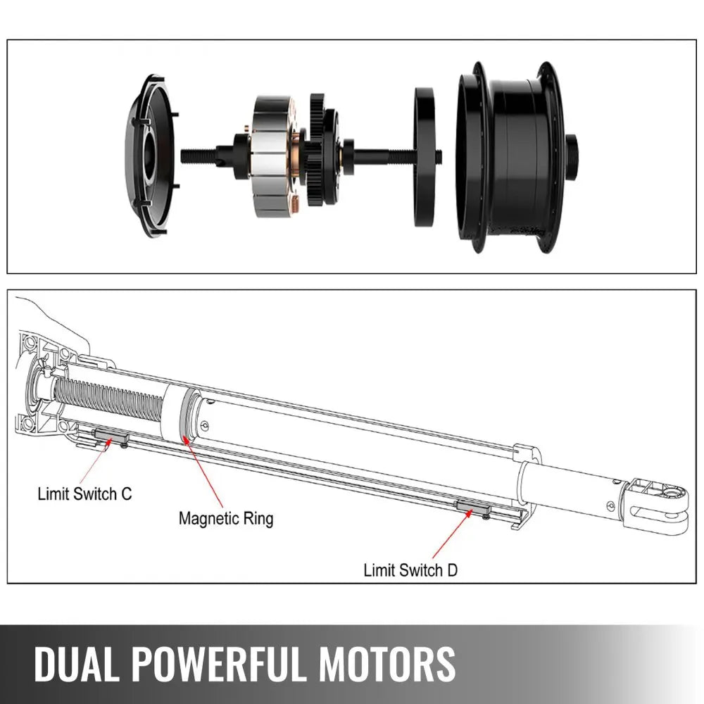 Dual Swing Gate Opener Heavy Duty Automatic Gate Opener Up to   18ft Long Gate AC Powered 50W Automatic Gate Openers