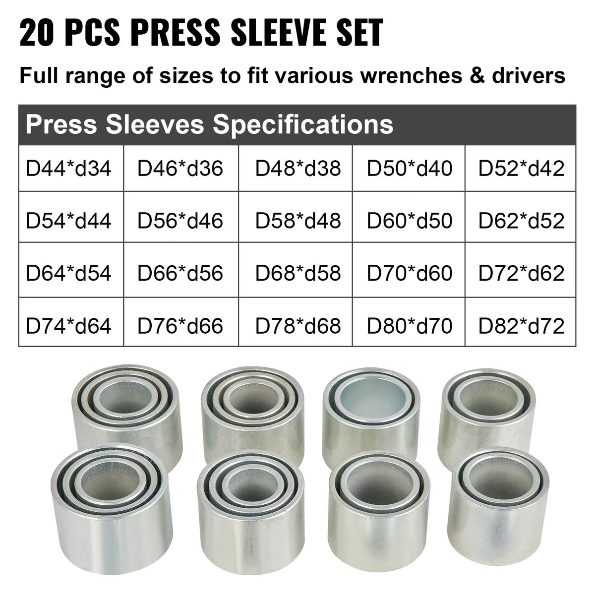 28pcs Pull and Press Sleeve Kit Removal Installation Bushes Bearing Tool for Cars and LCV HGV Engines Auto Maintenance Set