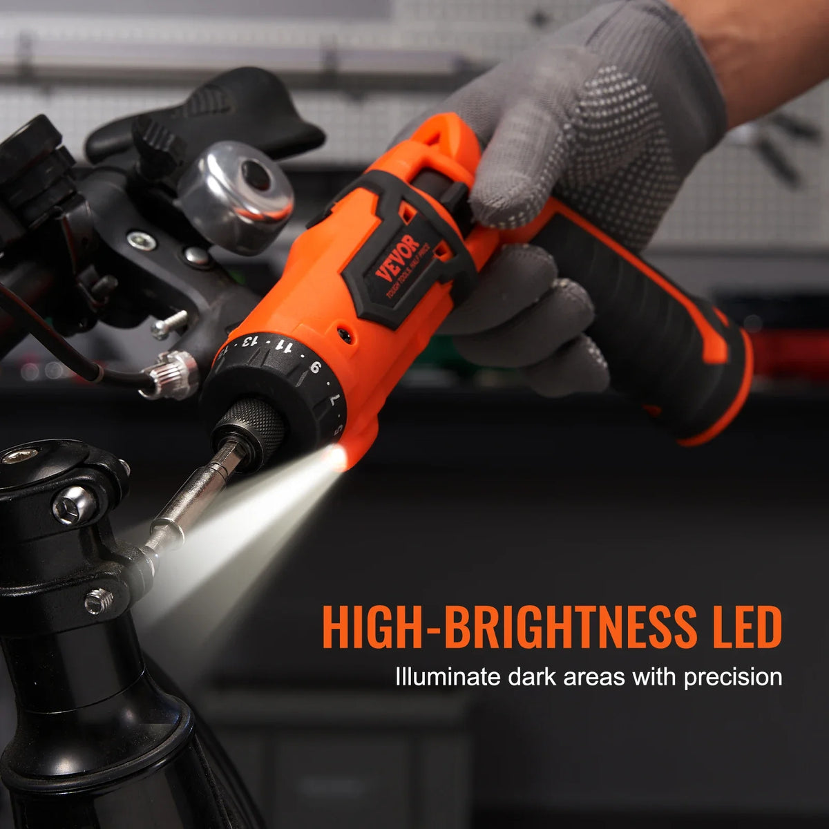 Cordless Screwdriver 8V 7Nm Electric Screwdriver Rechargeable Set with 82 Accessory Kit and Charging Cable LED Light