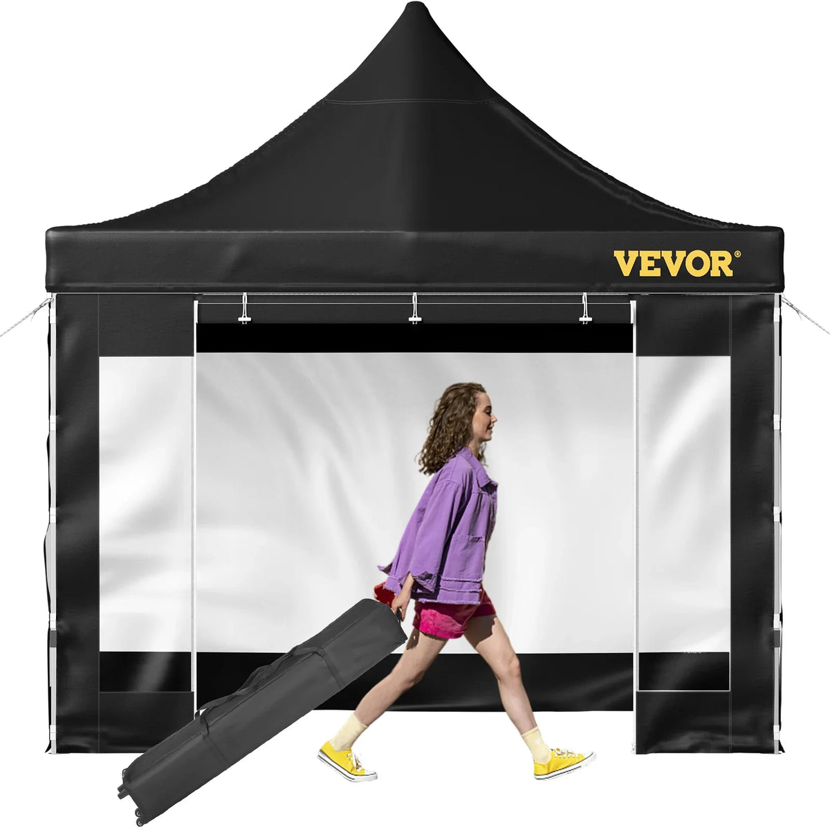 Pop Up Canopy Tent 10x10FT Outdoor Backyard Gazebo Tent with Removable Sidewalls Waterproof Instant Garden Gazebo Shelter