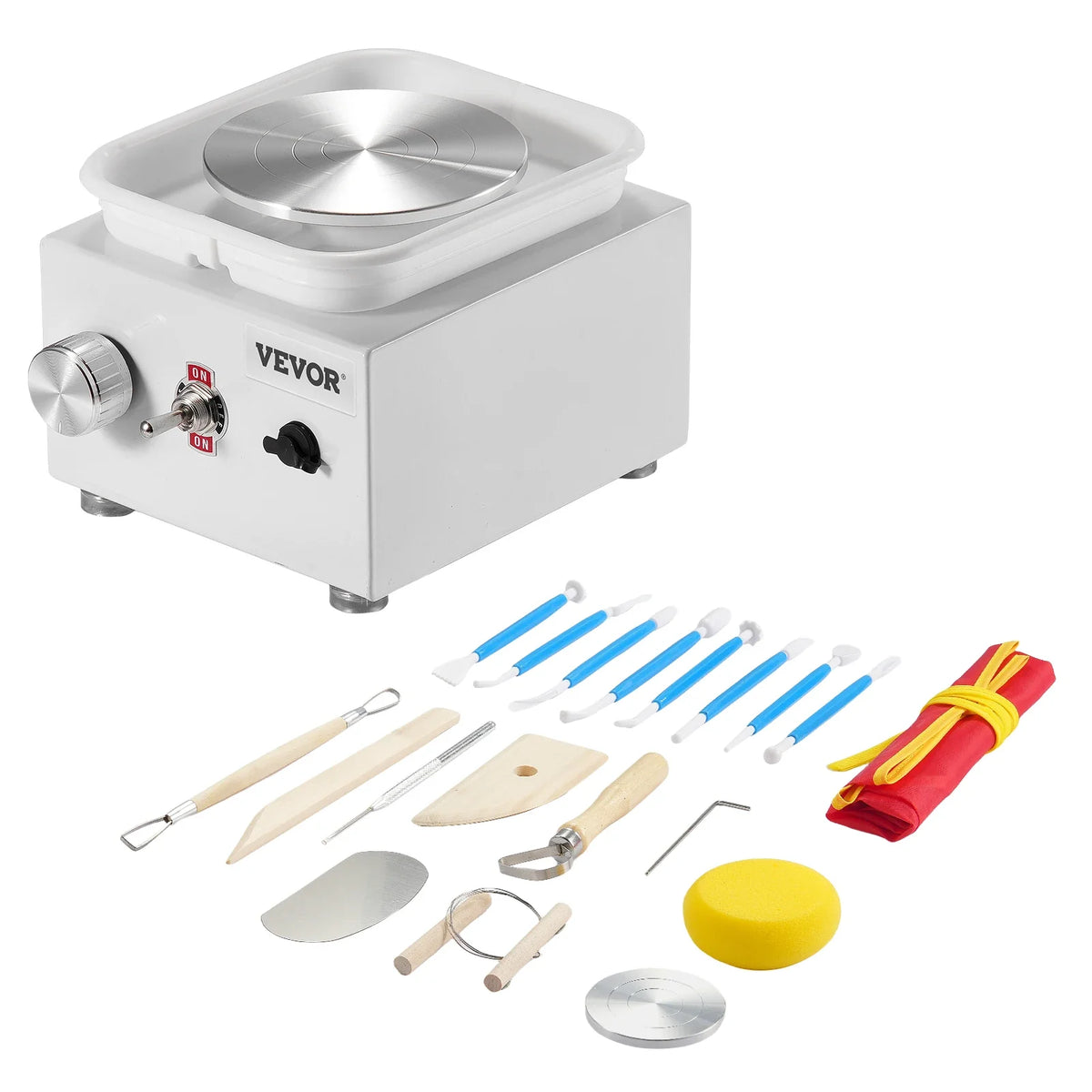 Mini Pottery Wheel 320RPM Adjustable Speed Electric Ceramic Wheel Machine for Art Craft Work Home DIY