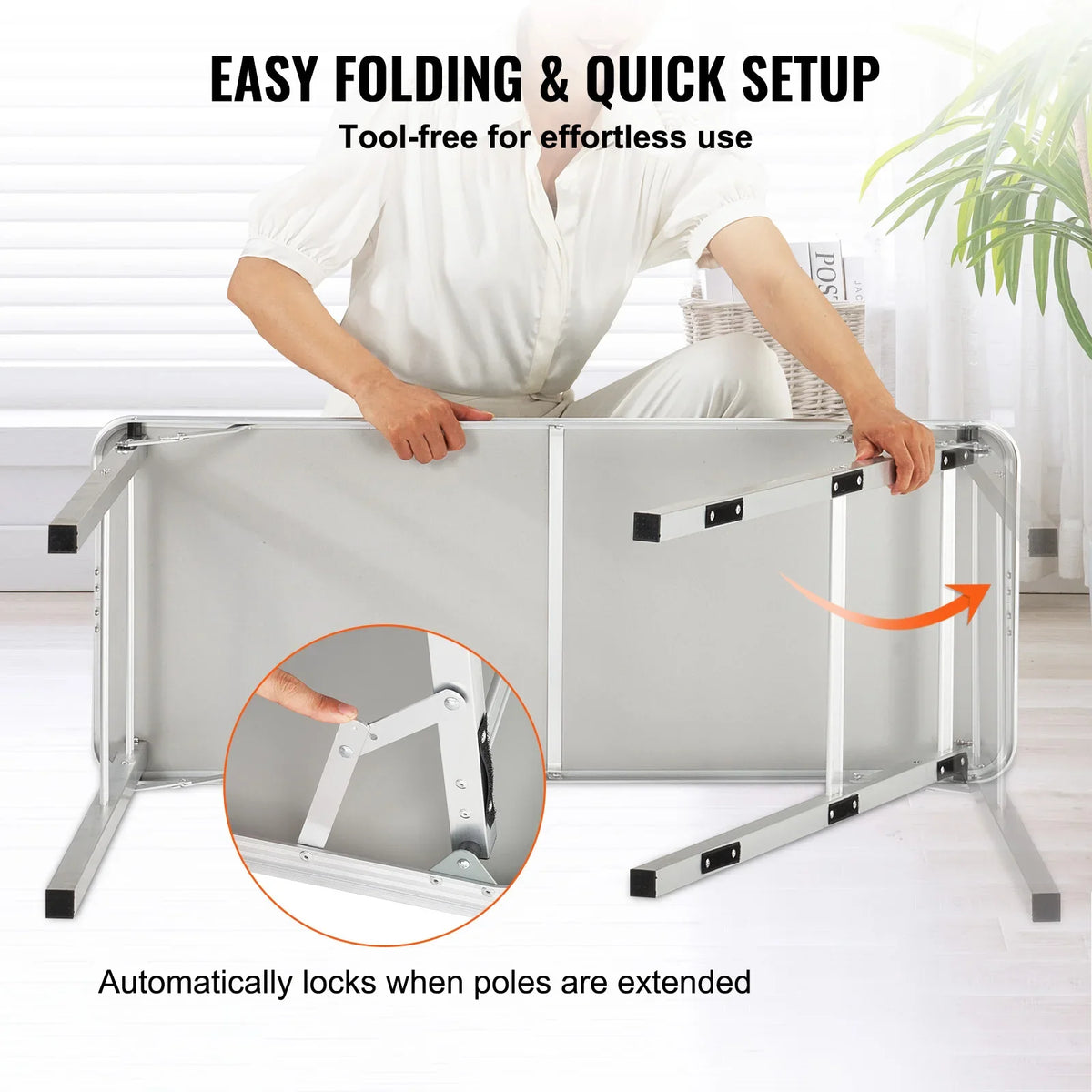 Folding Portable Bar Table Tradeshow Podium Table for Party Picnic Exhibition Includes Carrying Case Storage Shelf & Skirt