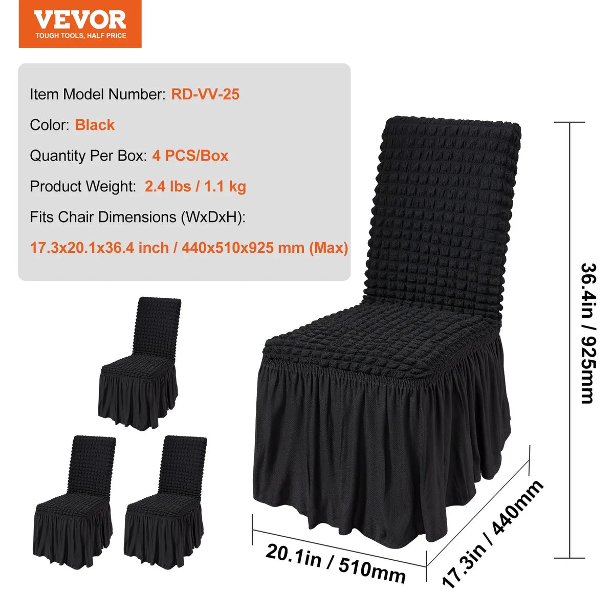 Stretch Spandex Folding Chair Covers, Universal Fitted Chair Cover, Removable Washable Protective Slipcovers