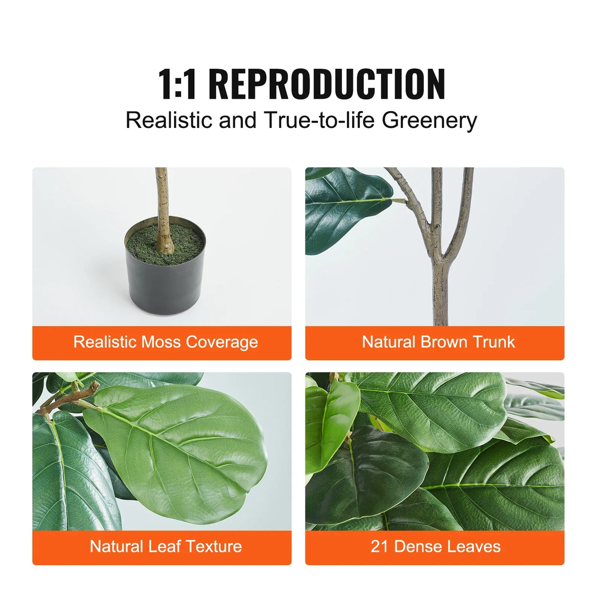 Artificial Olive Tree 4/5/6 FT Tall Faux Plant Secure PE Material & Anti-Tip Tilt Protection Low-Maintenance Tree for Home
