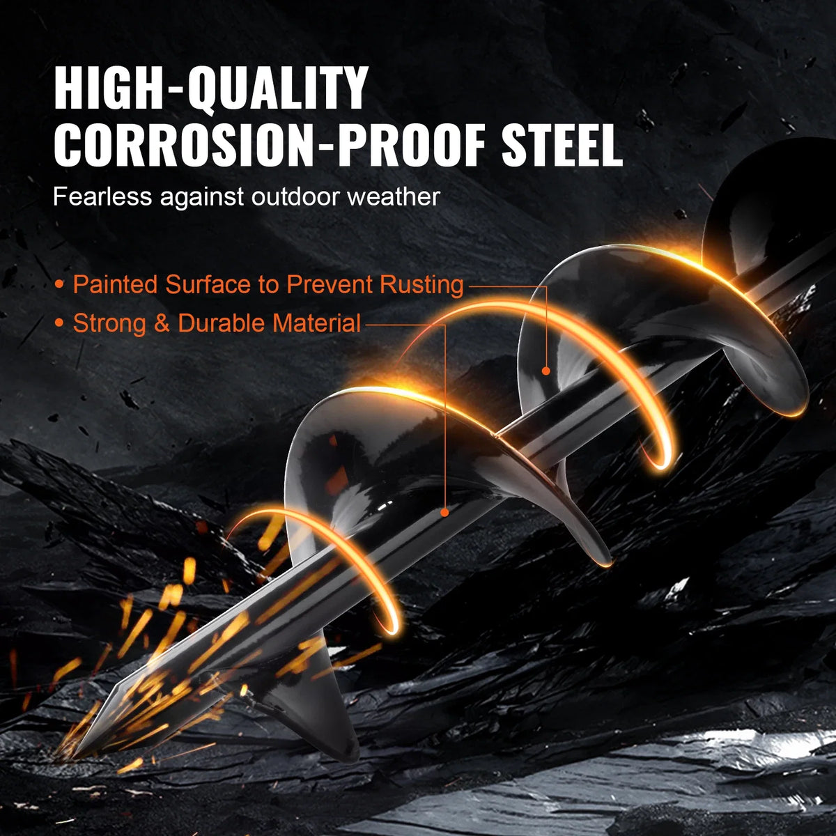 Auger Drill Bit for Planting Garden Auger Drill Bit Spiral Drill Bit for Bulbs Planting & Holes Digging Hex Drive Drill