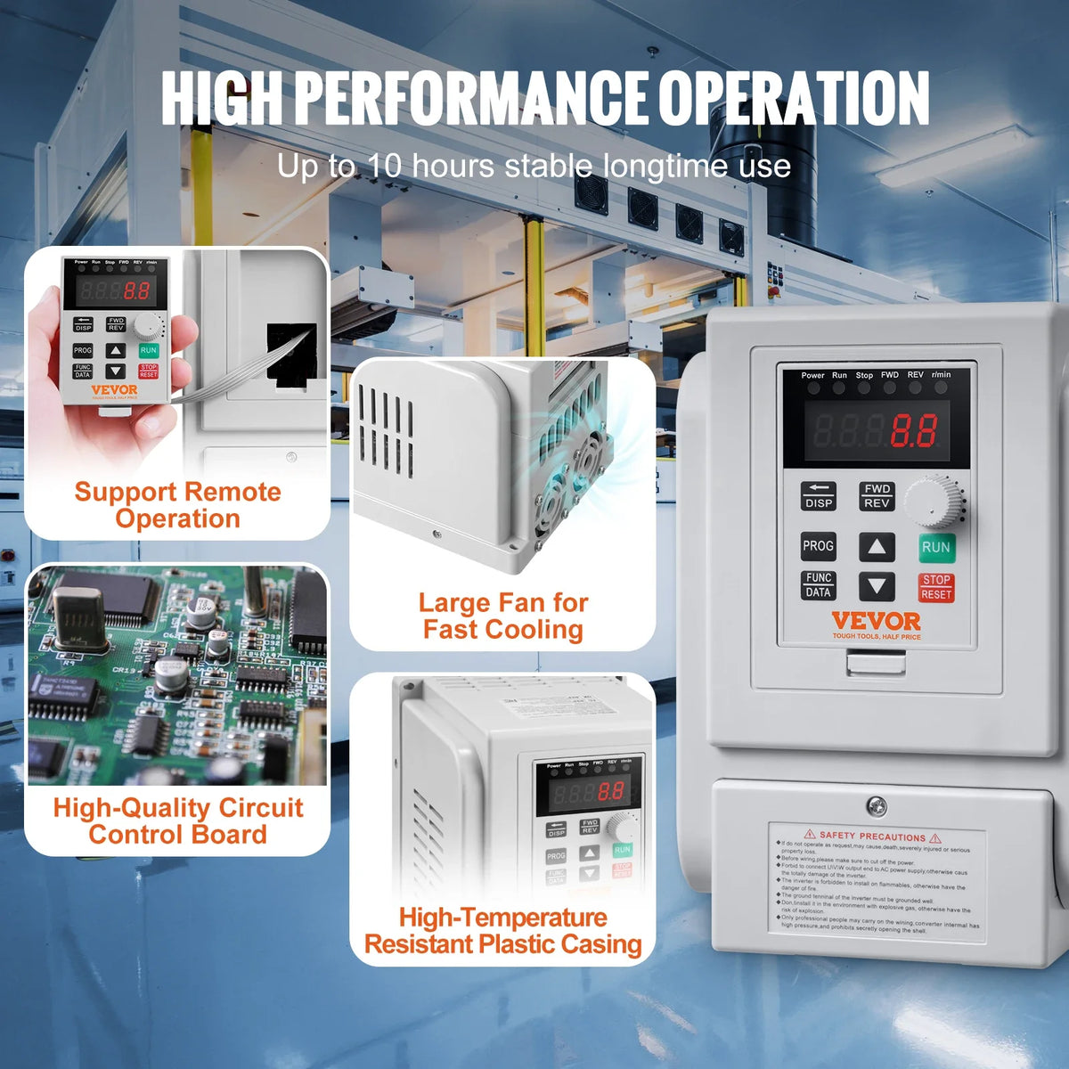 2.2KW VFD Inverter Variable Frequency Drive Converter AC 220V 3P Output Speed Controller for Water Pump Motor CNC