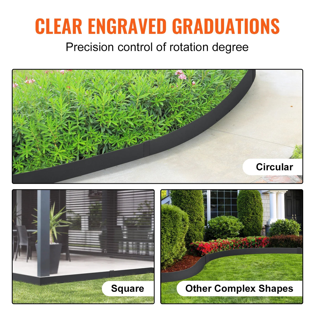 Landscape Edging Garden Edging Borders  H Strips Hammer-in Edging Border Bendable Metal Landscape Edging for Yard Garden