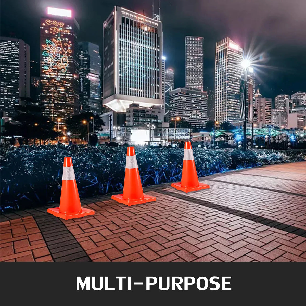 20Pack 18" Traffic Cones Safety Road Parking Cones PVC Base Hazard Construction Cones for Home Traffic Parking