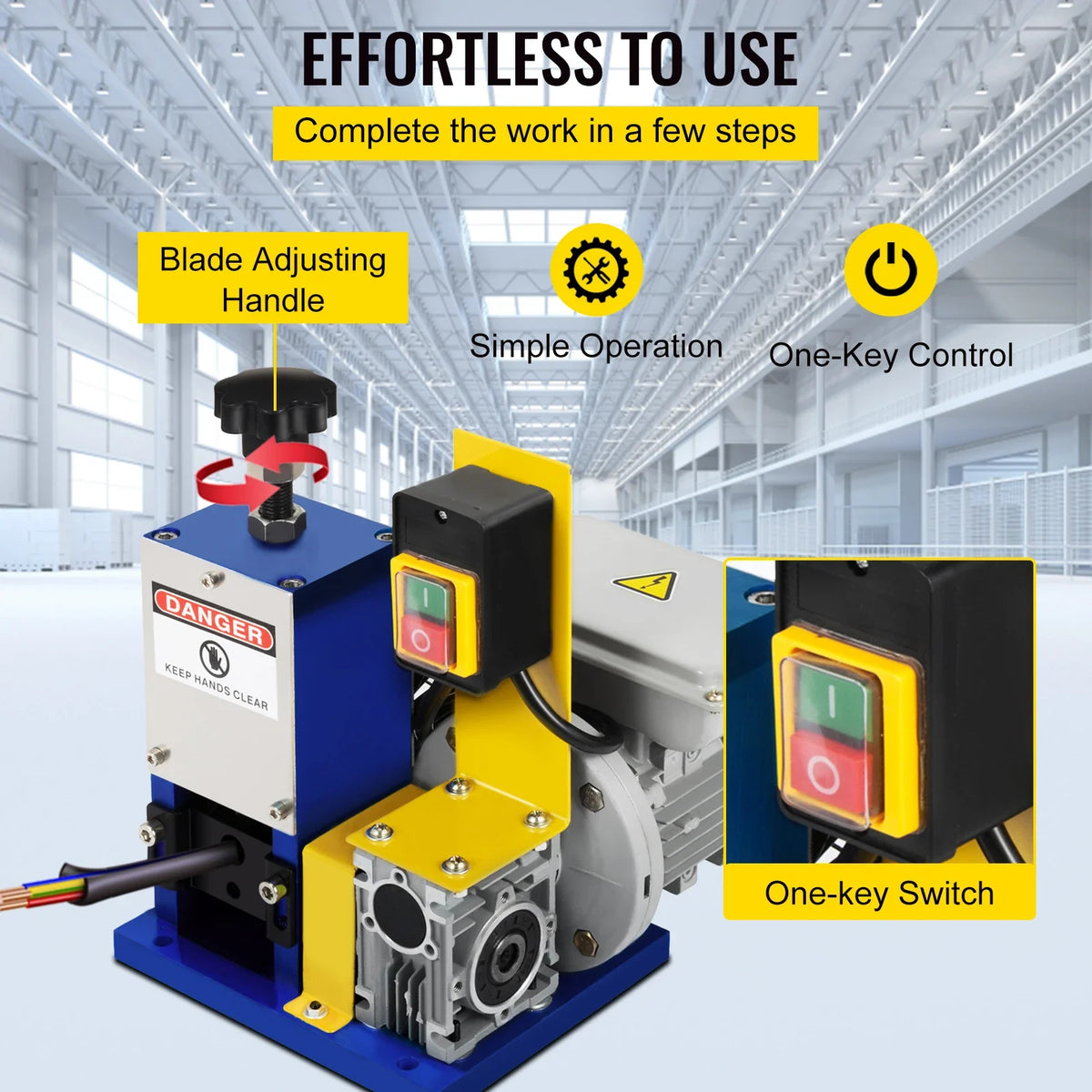 Electric Wire Stripping Machine 1.5-25mm Automatic Wire Stripping Machine Portable Cable Stripper for Copper Recycling