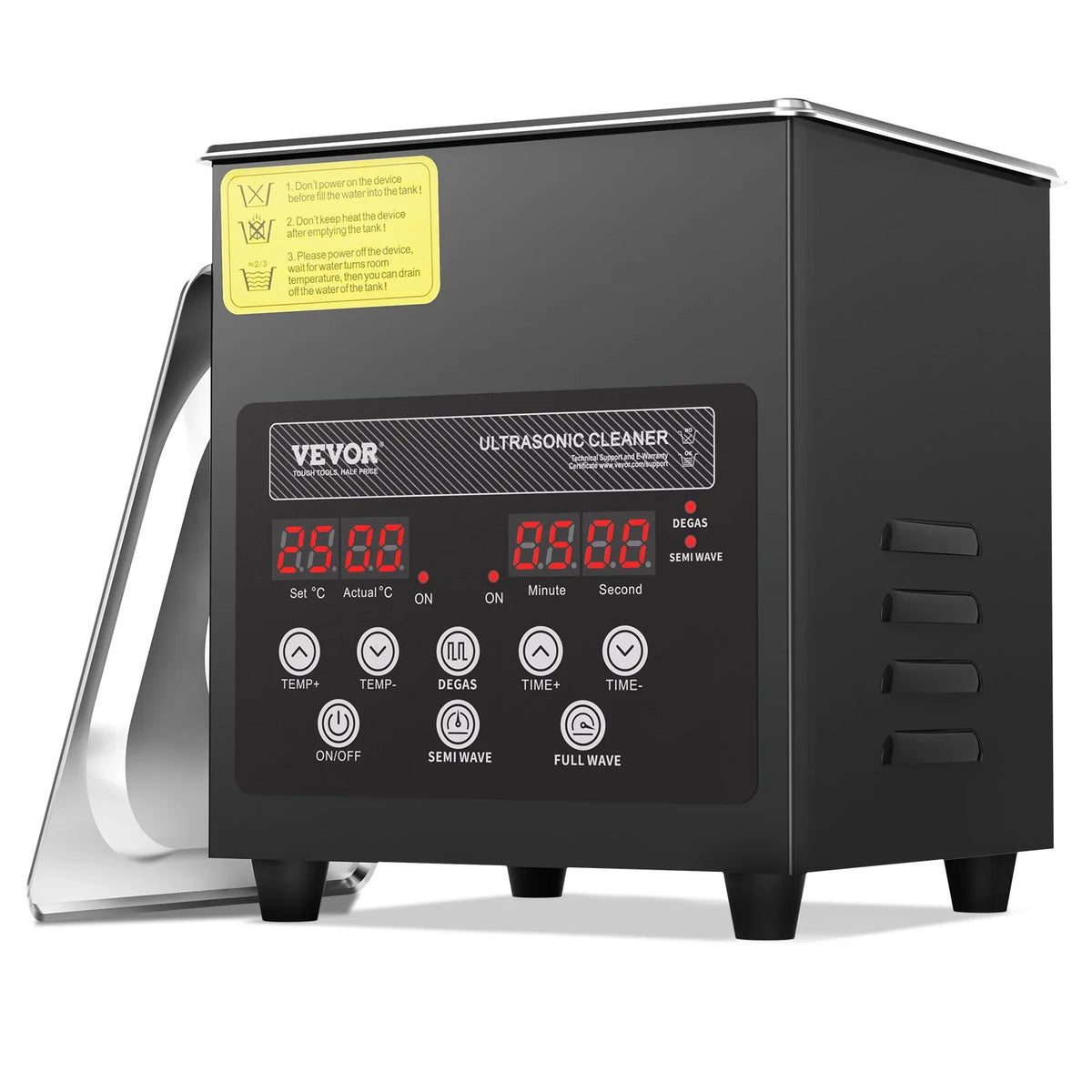 2L Ultrasonic Cleaner w/Timer & Heater 60W 40kHz Digital Ultrasonic Cleaning Machine w/Upgraded Degassing & Gentle Mode