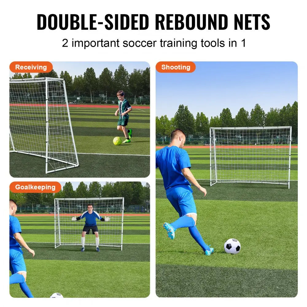 Soccer Rebound Trainer,Iron Soccer Training Equipment,Sports Football Rebounder Wall with Double-Sided Rebounding Net