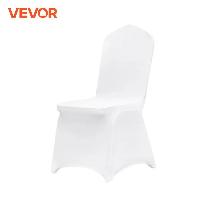 200pcs Stretch Spandex Folding Chair Covers Universal Fitted Chair Cover Removable Washable Protective Slipcovers White