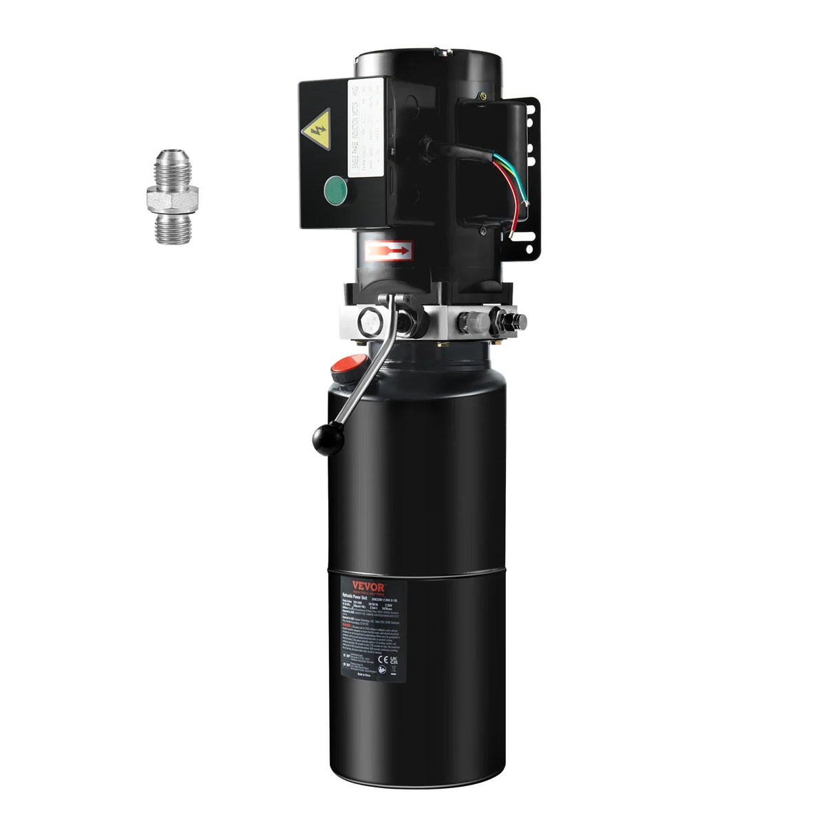 Hydraulic Pump AC 220V Single-Acting 1.7 GPM Flow Rate 3200 PSI Max Relief Pressure for Dump Trailer Car Lifting