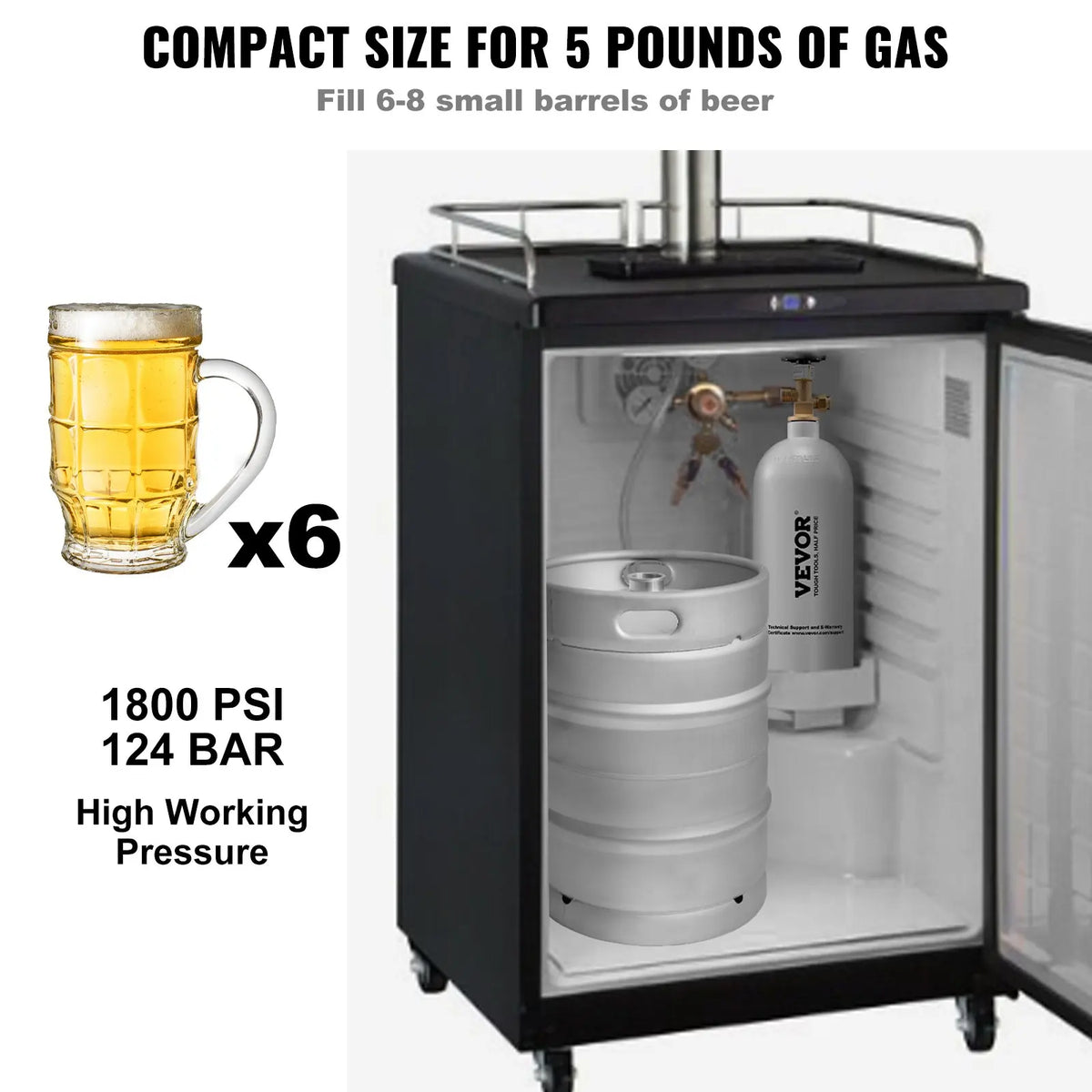 5 Lbs CO2 Tank Aluminum Gas Cylinder, Brand New CO2 Cylinder with Gray Spray Coating, CO2 Tank with CGA320 Valve