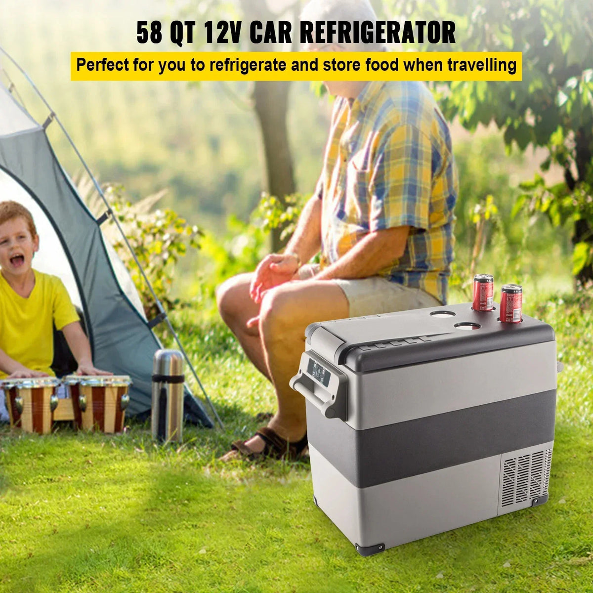 Car Mini Refrigerator Mini Fridge22-45L Freezer Portable Compressor Cooler 12/24V DC 110-240V Ice Box for Camping