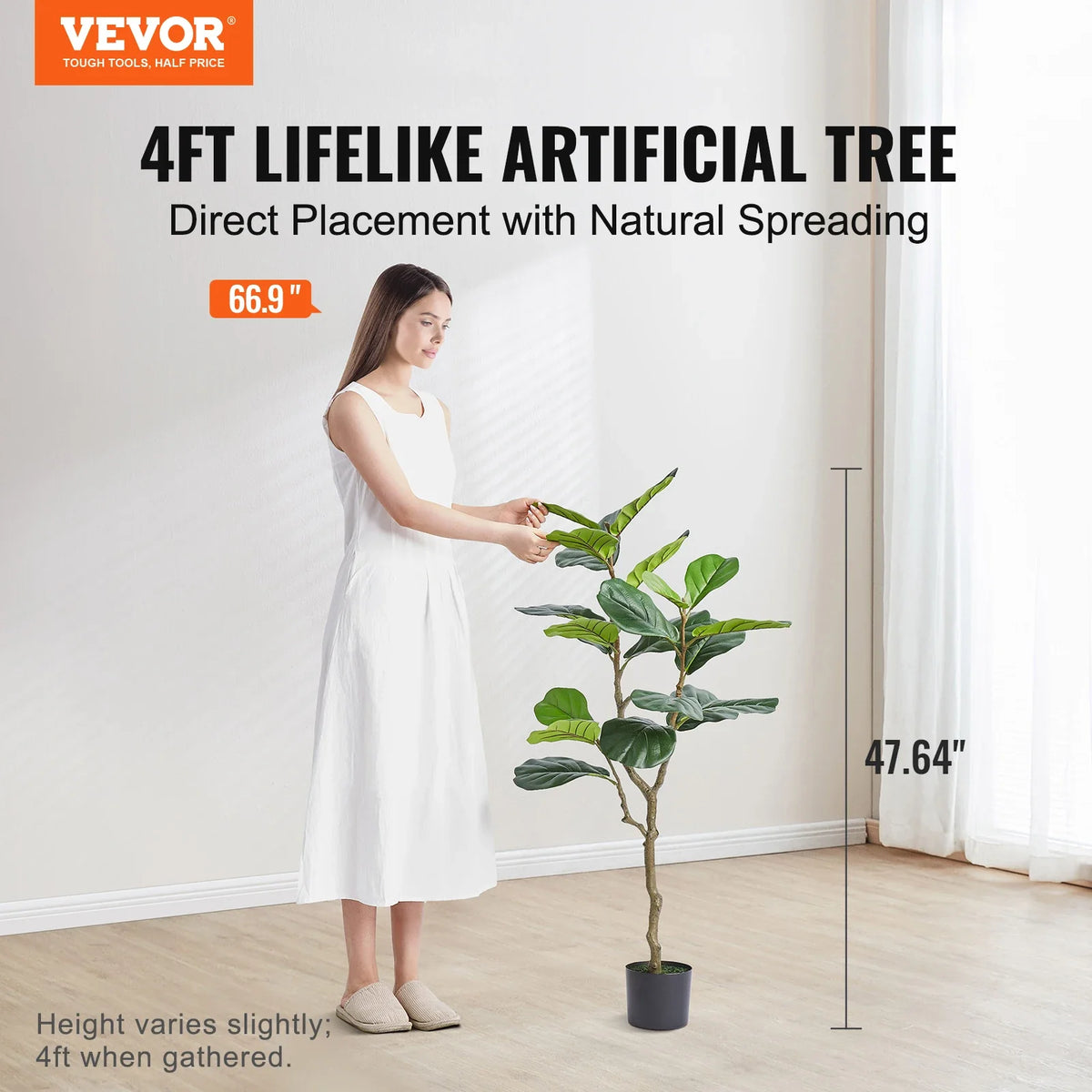 Artificial Olive Tree 4/5/6 FT Tall Faux Plant Secure PE Material & Anti-Tip Tilt Protection Low-Maintenance Tree for Home