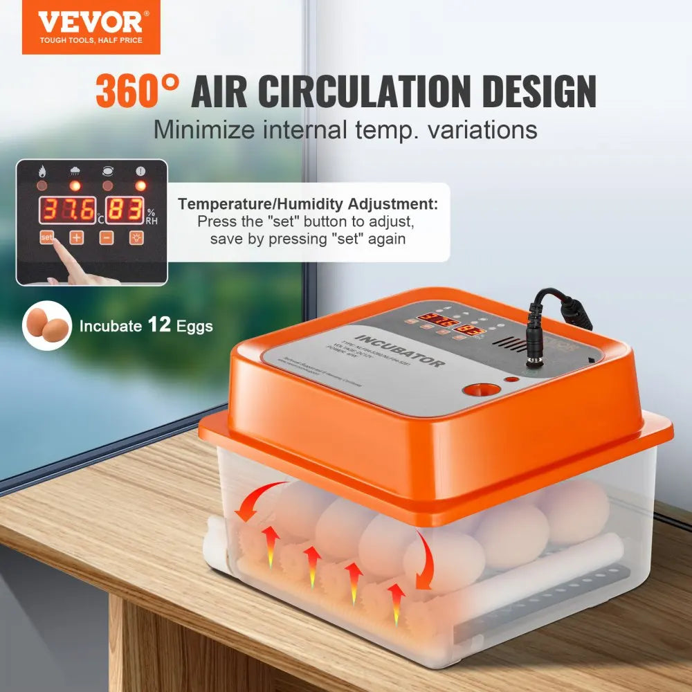Egg Incubator  Incubators for Hatching Eggs  Automatic Egg Turner with  Temperature and Humidity Control  Poultry Hatcher