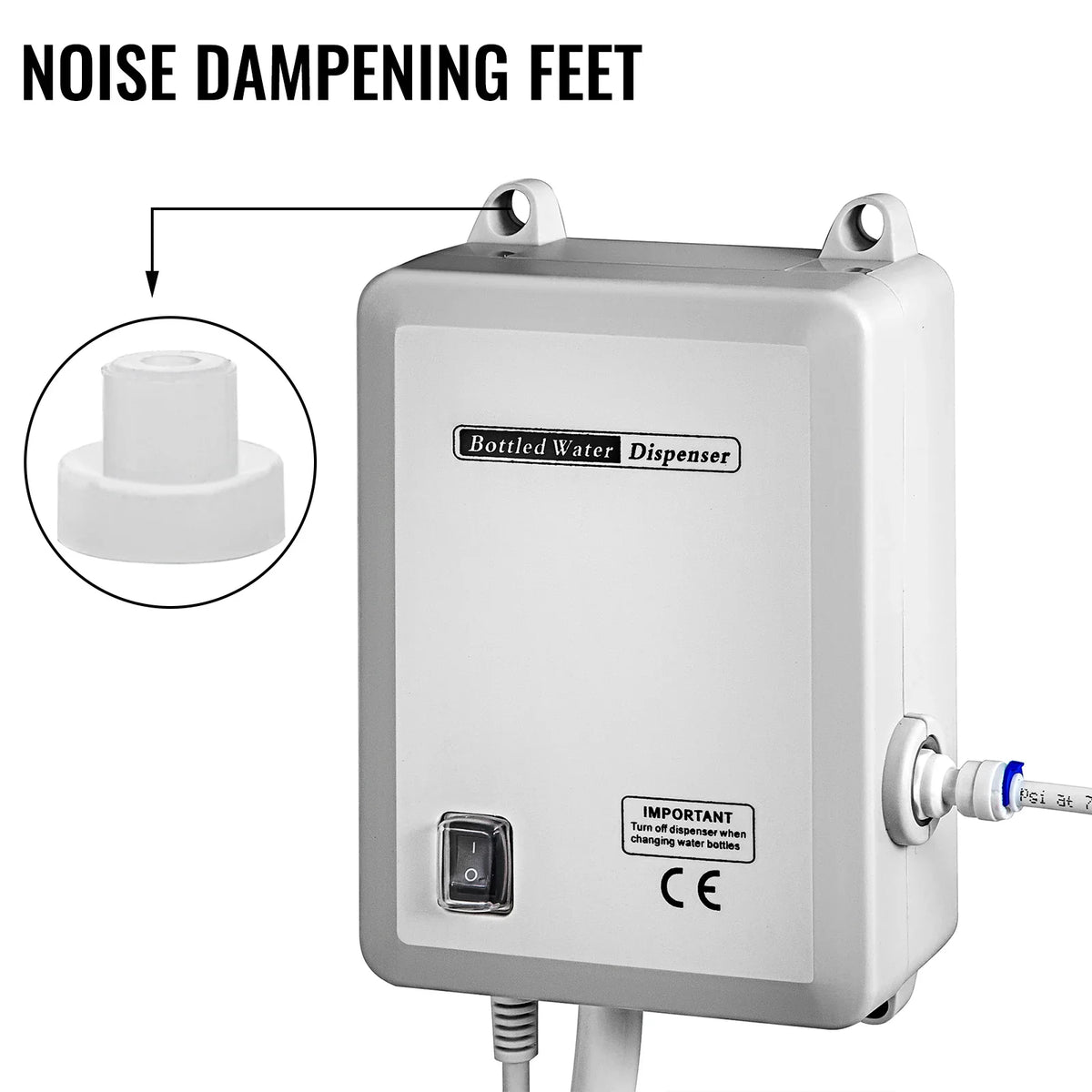 Bottled Water Dispensing Pump With PE Pipe 1 Gal/Min 40 PSI for Coffee Tea Machine Water Dispenser Refrigerator Ice Maker