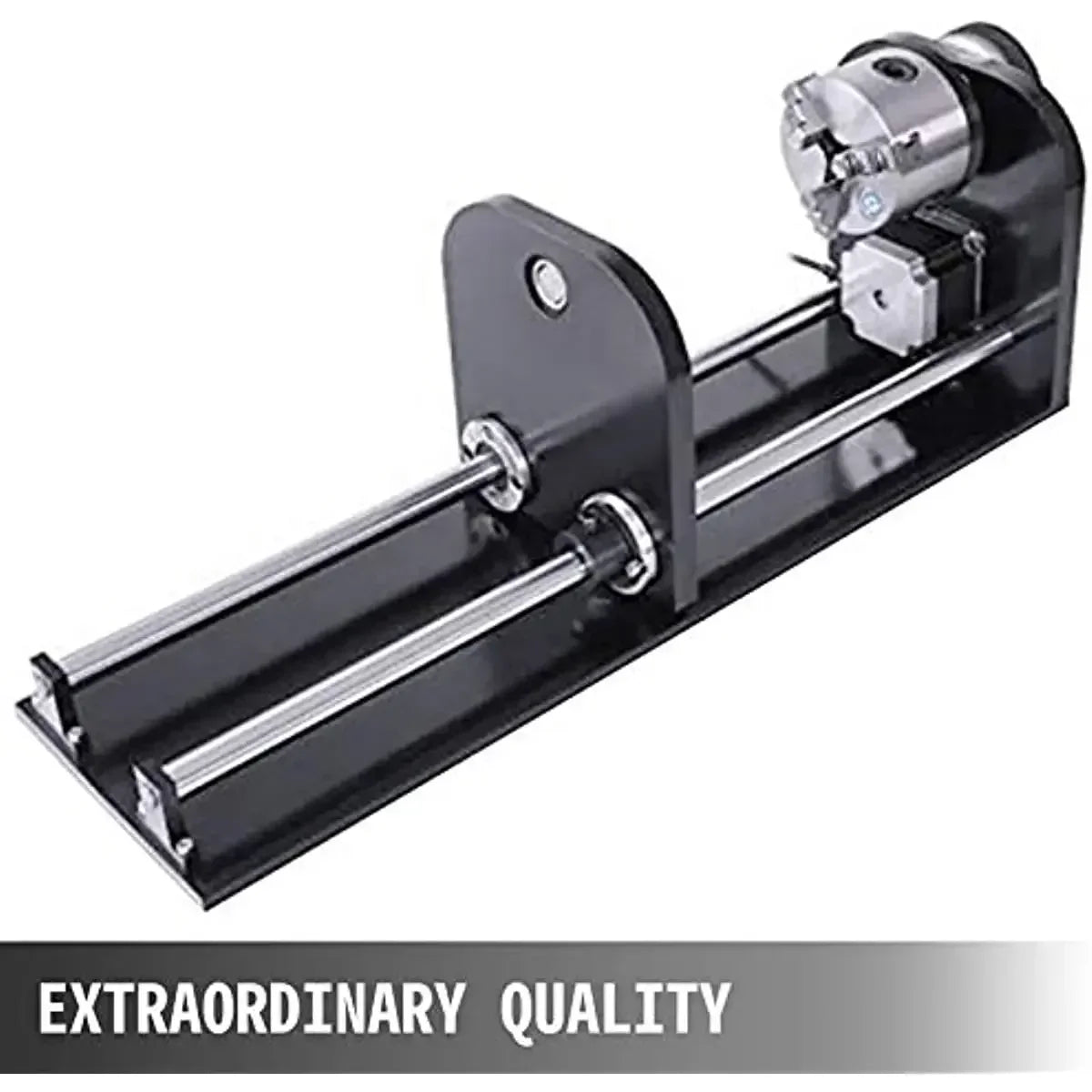CNC Router Rotary Axis 80mm 3-Jaw Spiral Chuck CNC Router Axis Measuring for CO2 Laser Engraving Cutting Machine