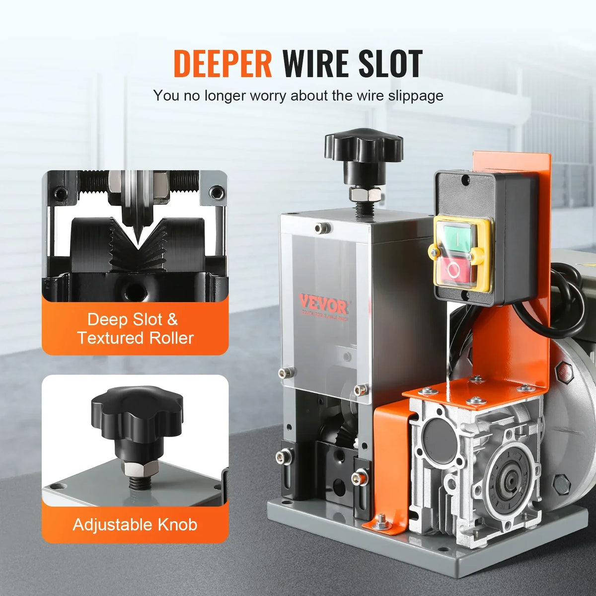 Wire Stripper Electric Wire Stripping Machine Cable Stripper 180W 3 Feeding Holes Wire Peeler Scrap Copper Recycling