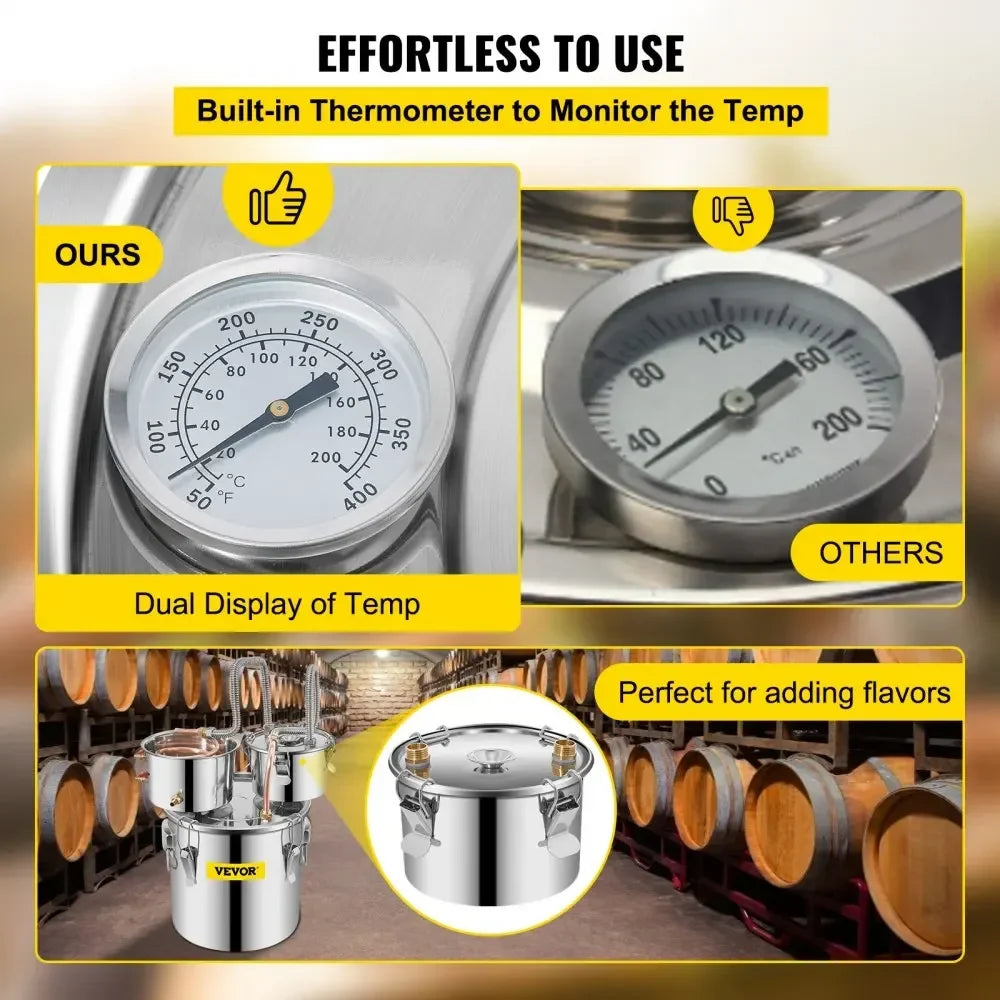 12L 20L 30L 50L Moonshine Still Distiller Alcohol Brewing Distiller DIY Stainless Steel Still Whisky Beer Brandy For Home