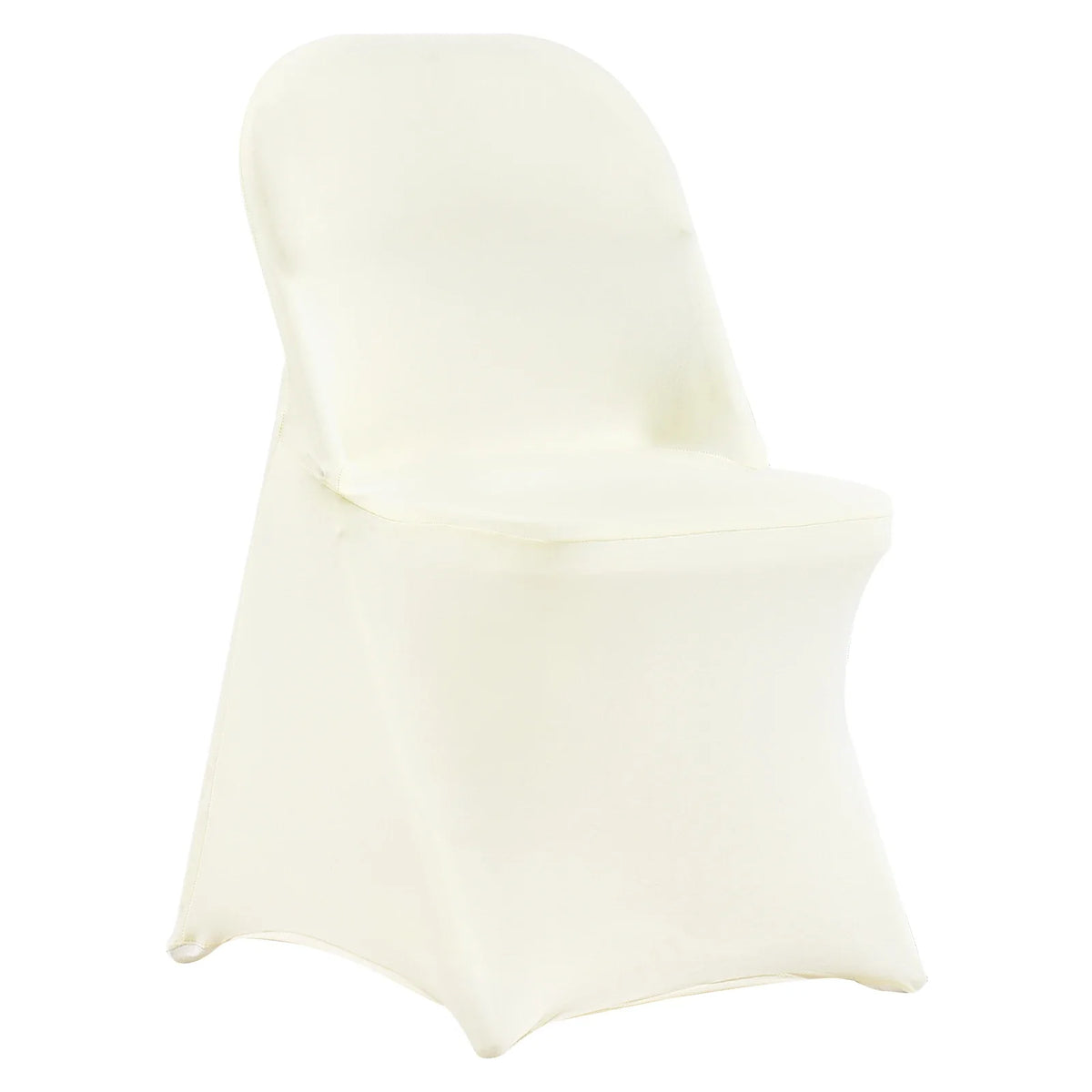 30PCS Ivory Stretch Spandex Folding Chair Covers Universal Fitted Chair Cover Removable Washable Protective Slipcovers