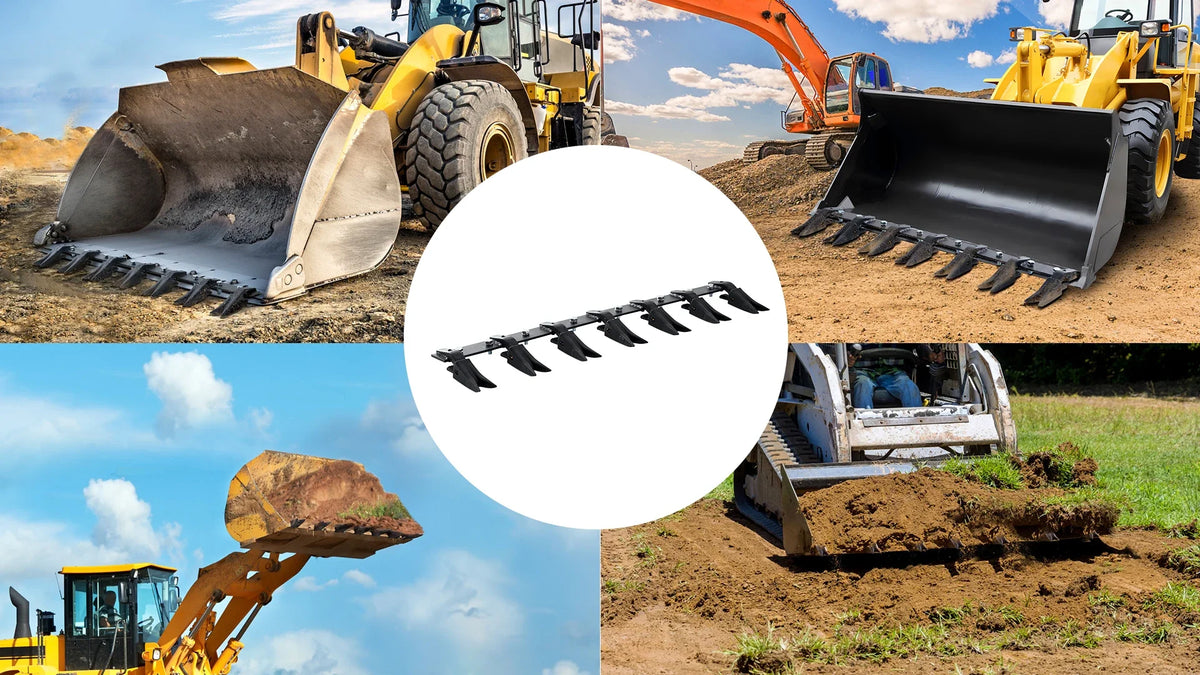 Bucket Tooth Bar Tractor Bucket Teeth Bar for Sub-Compact Tractor Loader Fits 1/2" or Less Bucket Cutting Edge No Drilling