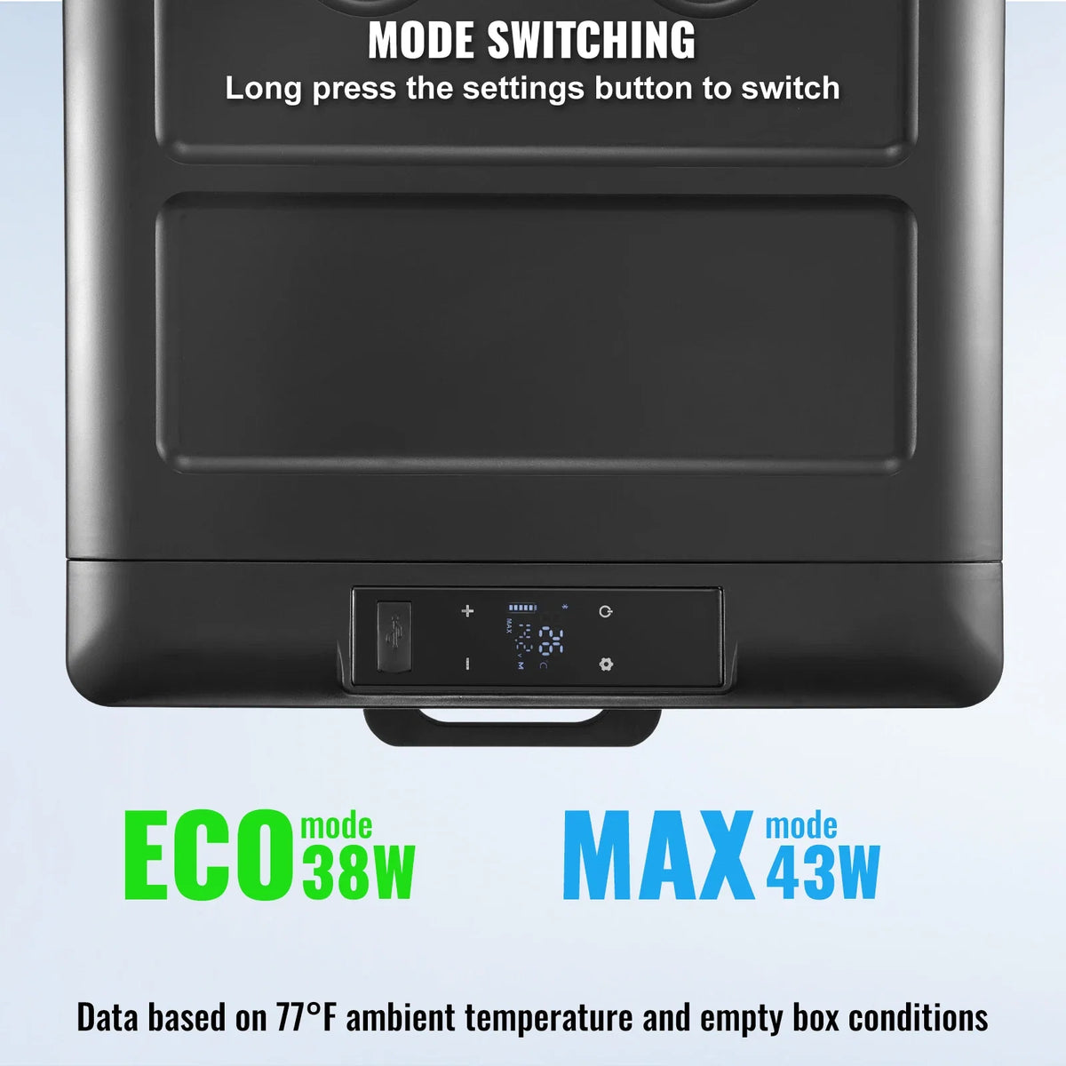 70L Car Refrigerator, 12V Car Fridge, Single Zone Portable Freezer, -4℉-68℉, 12/24V DC and 100-240V AC Compressor Cooler