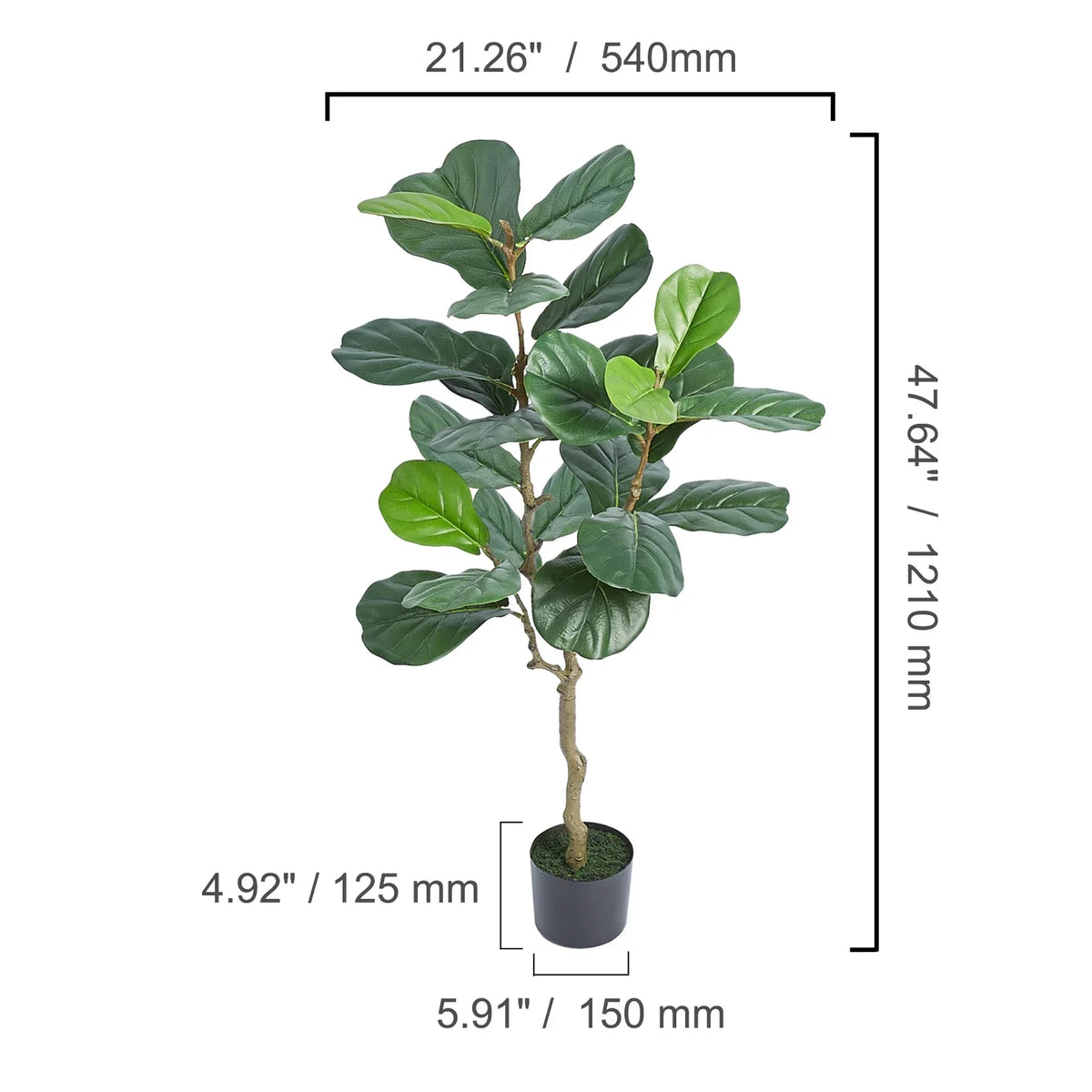 Artificial Olive Tree 4/5/6 FT Tall Faux Plant Secure PE Material & Anti-Tip Tilt Protection Low-Maintenance Tree for Home