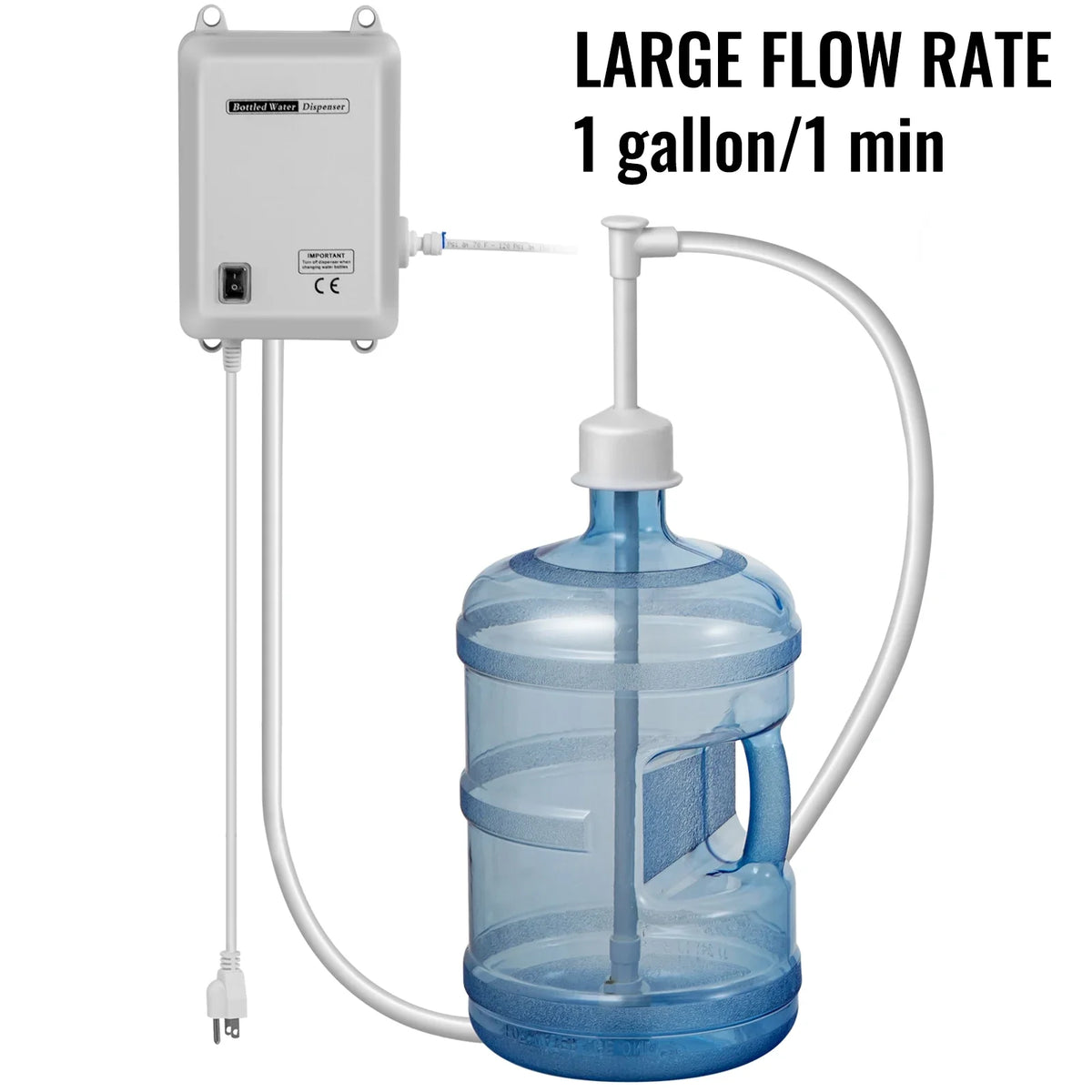 Bottled Water Dispensing Pump With PE Pipe 1 Gal/Min 40 PSI for Coffee Tea Machine Water Dispenser Refrigerator Ice Maker