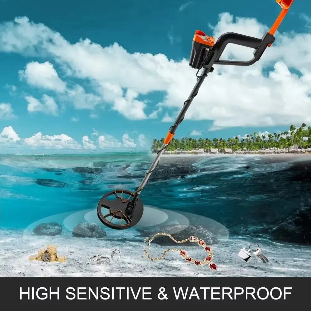 Metal Detector 3010 Disc Underwater Underground High Accuracy LCD Display Metal Detector w/Headphone Shovel Backpack
