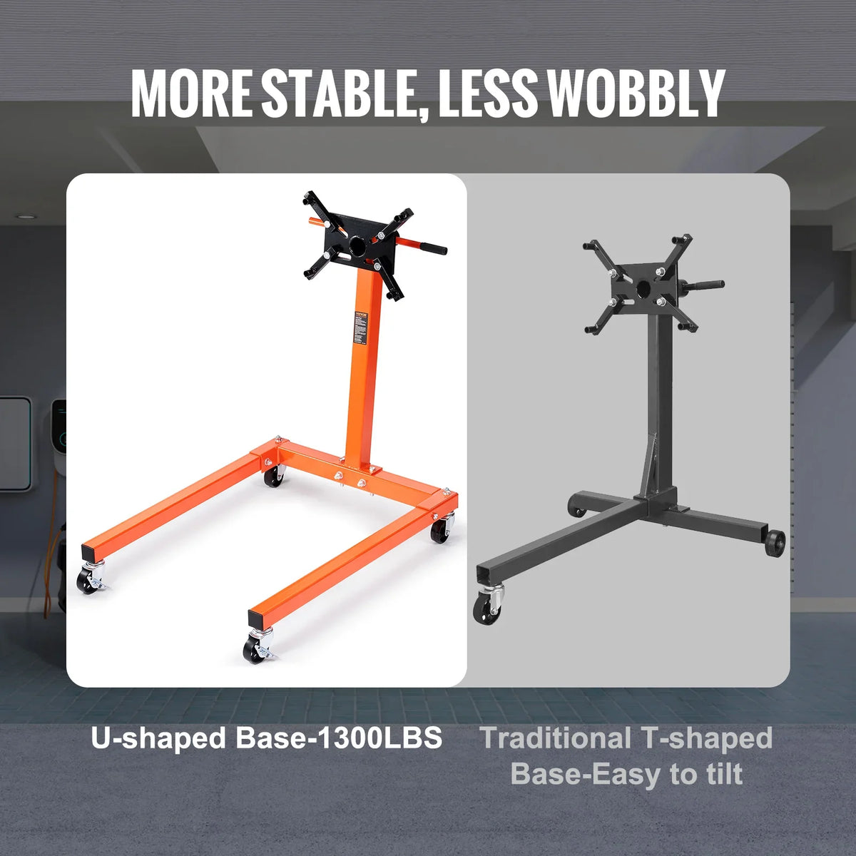 Engine Stand 750/1300/1500 lbs Rotating Engine Motor Stand with 360 Degree Adjustable Head Dolly for Vehicle Auto Repair