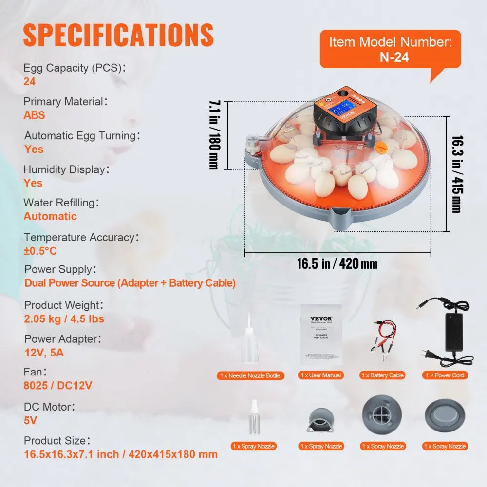 Egg Incubator  Incubators for Hatching Eggs  Automatic Egg Turner with  Temperature and Humidity Control  Poultry Hatcher