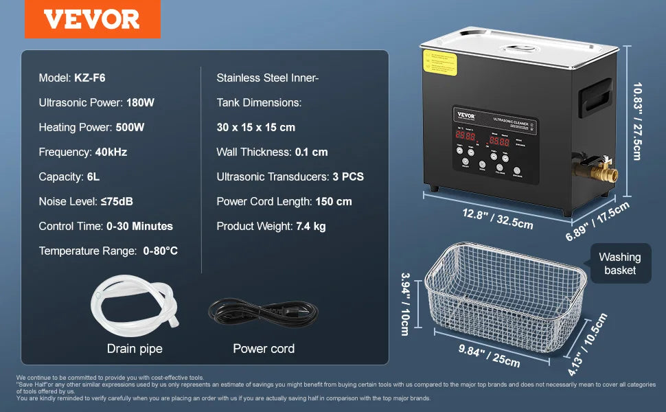 Ultra Sonic Cleaner 2/3/6/10/15/30L 300W 40kHz Digital Ultrasonic with Timer&Heater with Basket for Gun Parts Bullets