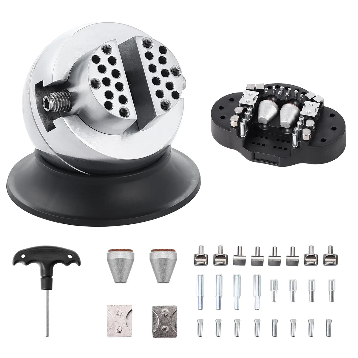 2Kg Mini Engraving Ball Vise Full Set 3inch Jewelry Equipment Diamond Stone Block Ring Adjustable Carving Setting Tools