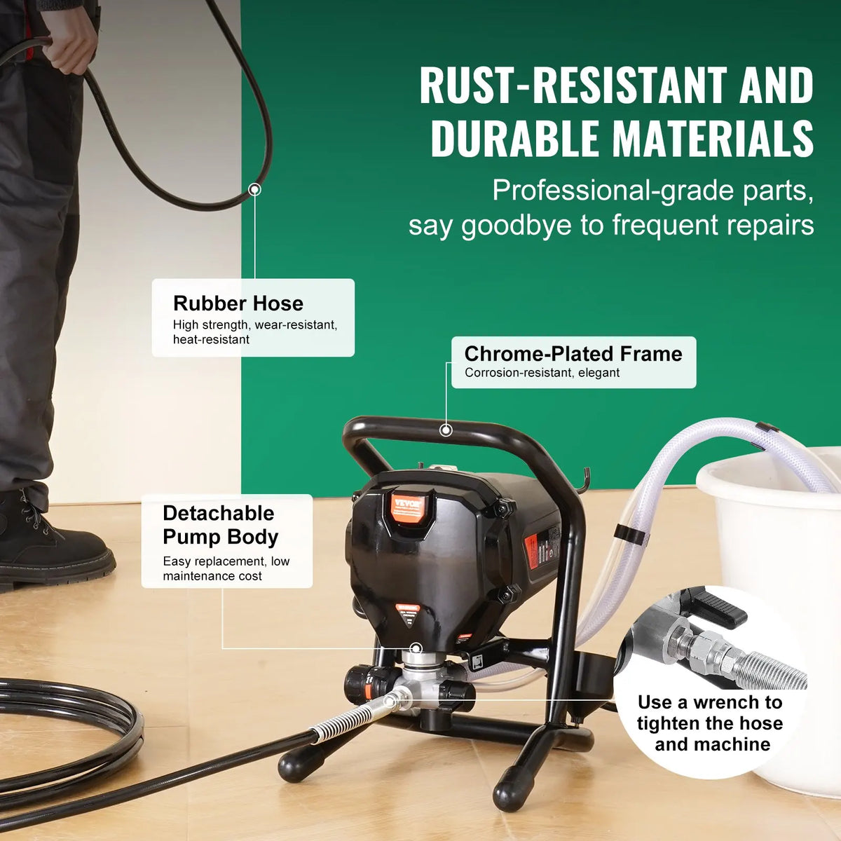 750W 3000PSI High Efficiency Electric Airless Sprayer Fine And Even Painting Effect Handheld Paint Sprayers for Home
