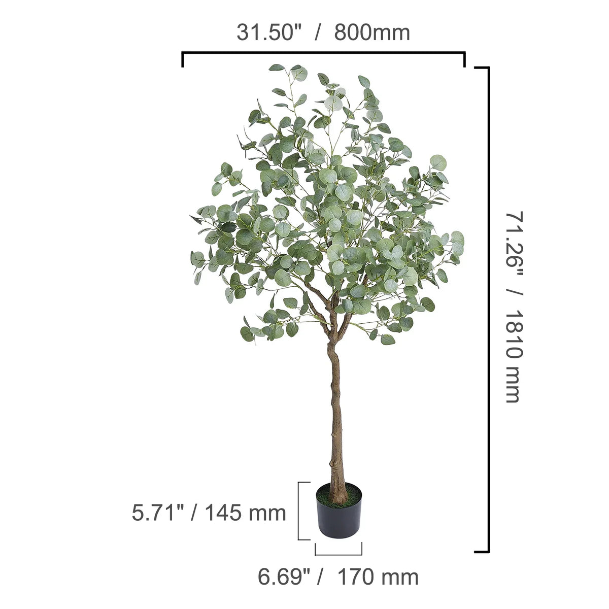 Artificial Olive Tree 4/5/6 FT Tall Faux Plant Secure PE Material & Anti-Tip Tilt Protection Low-Maintenance Tree for Home