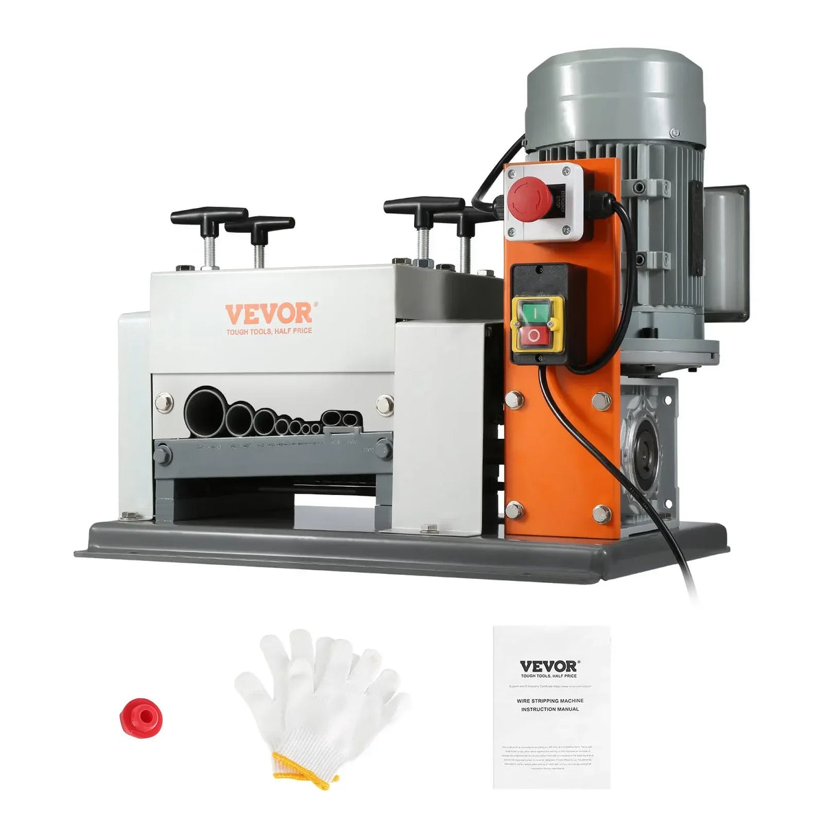 Wire Stripper Electric Wire Stripping Machine Cable Stripper 180W 3 Feeding Holes Wire Peeler Scrap Copper Recycling