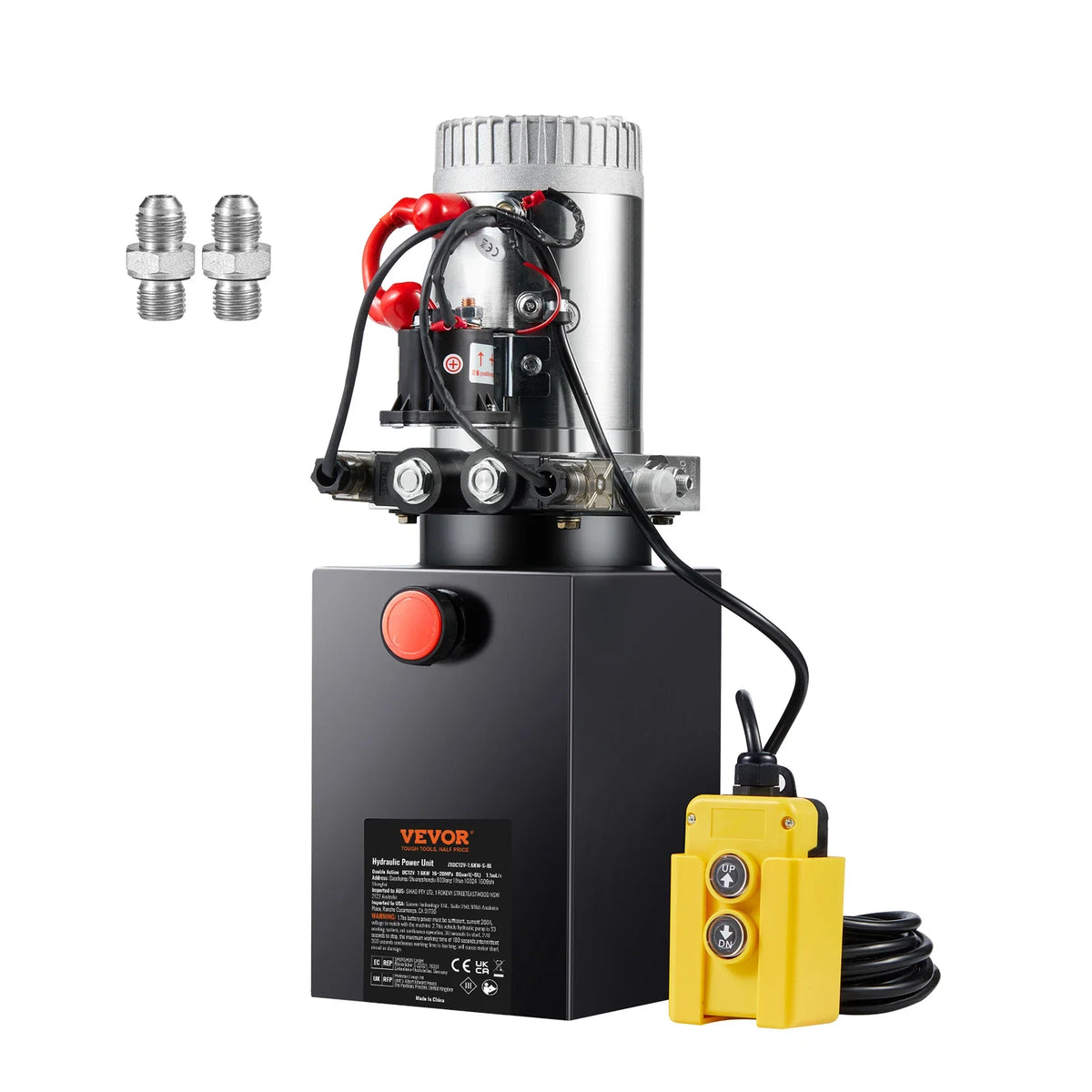 Hydraulic Pump 8 Quart Hydraulic Power Unit Double Acting Dump Trailer Pump 3200 PSI Max Relief Pressure Car Lifting
