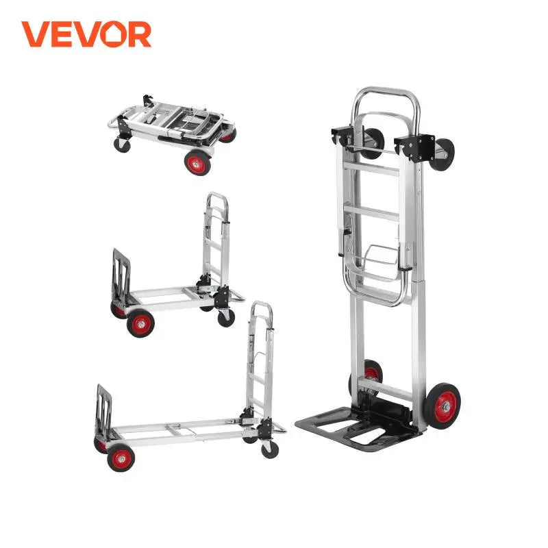 400 lbs Folding Hand Truck Lightweight Dolly with Wheels Foldable Luggage Utility Cart for Transport Moving in Warehouse