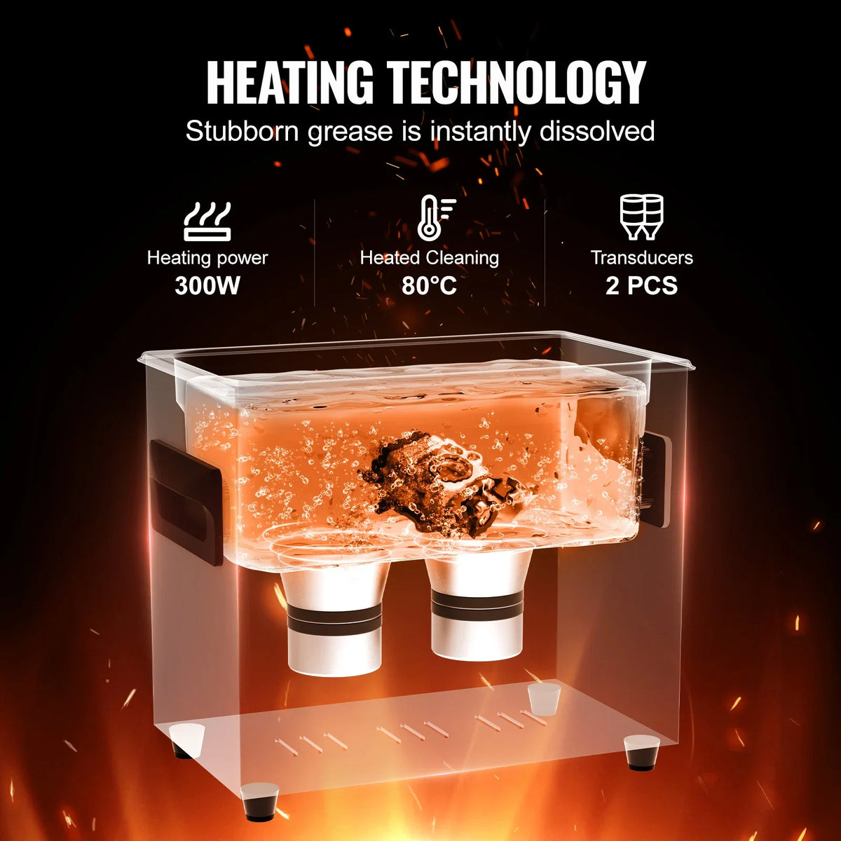 3L Ultrasonic Cleaner, 120W 40kHz Digital Ultrasonic Cleaning Machine with Upgraded Degassing and Gentle Mode,with Timer